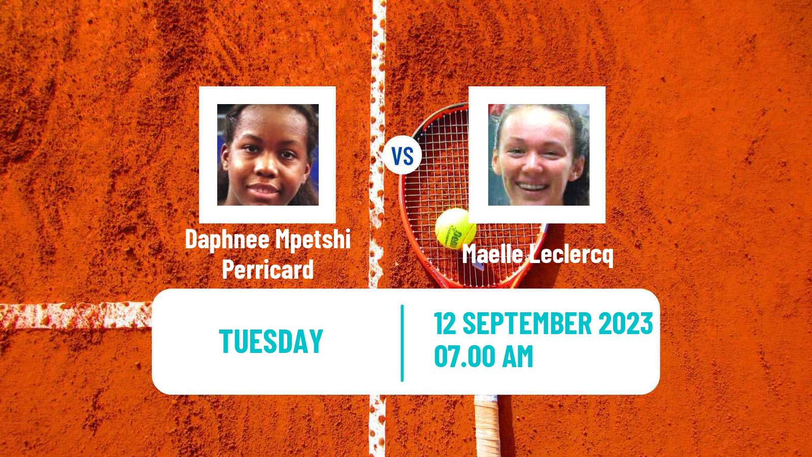 Tennis ITF W15 Dijon Women Daphnee Mpetshi Perricard - Maelle Leclercq
