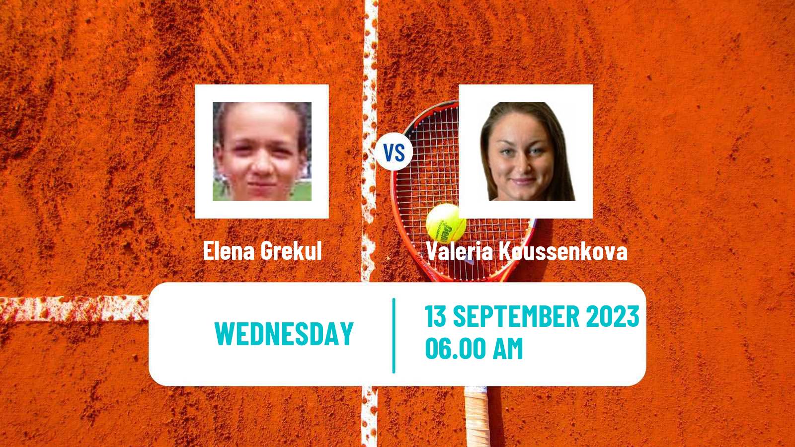 Tennis ITF W15 Monastir 32 Women Elena Grekul - Valeria Koussenkova