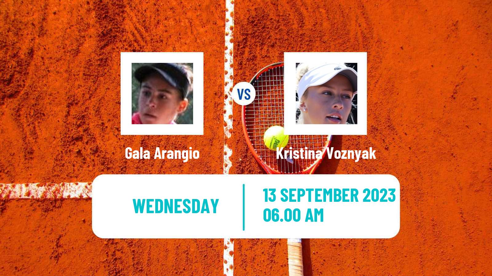 Tennis ITF W15 Monastir 32 Women Gala Arangio - Kristina Voznyak