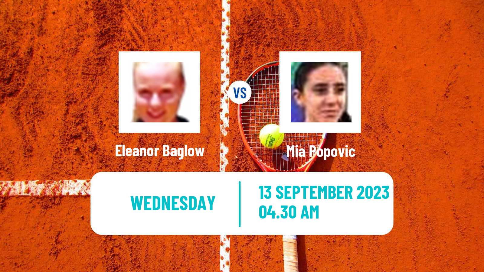 Tennis ITF W15 Kursumlijska Banja 10 Women Eleanor Baglow - Mia Popovic