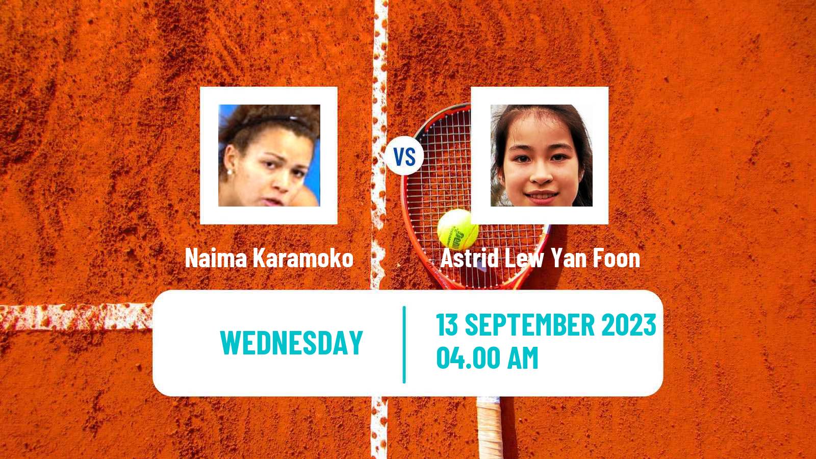 Tennis ITF W15 Dijon Women Naima Karamoko - Astrid Lew Yan Foon