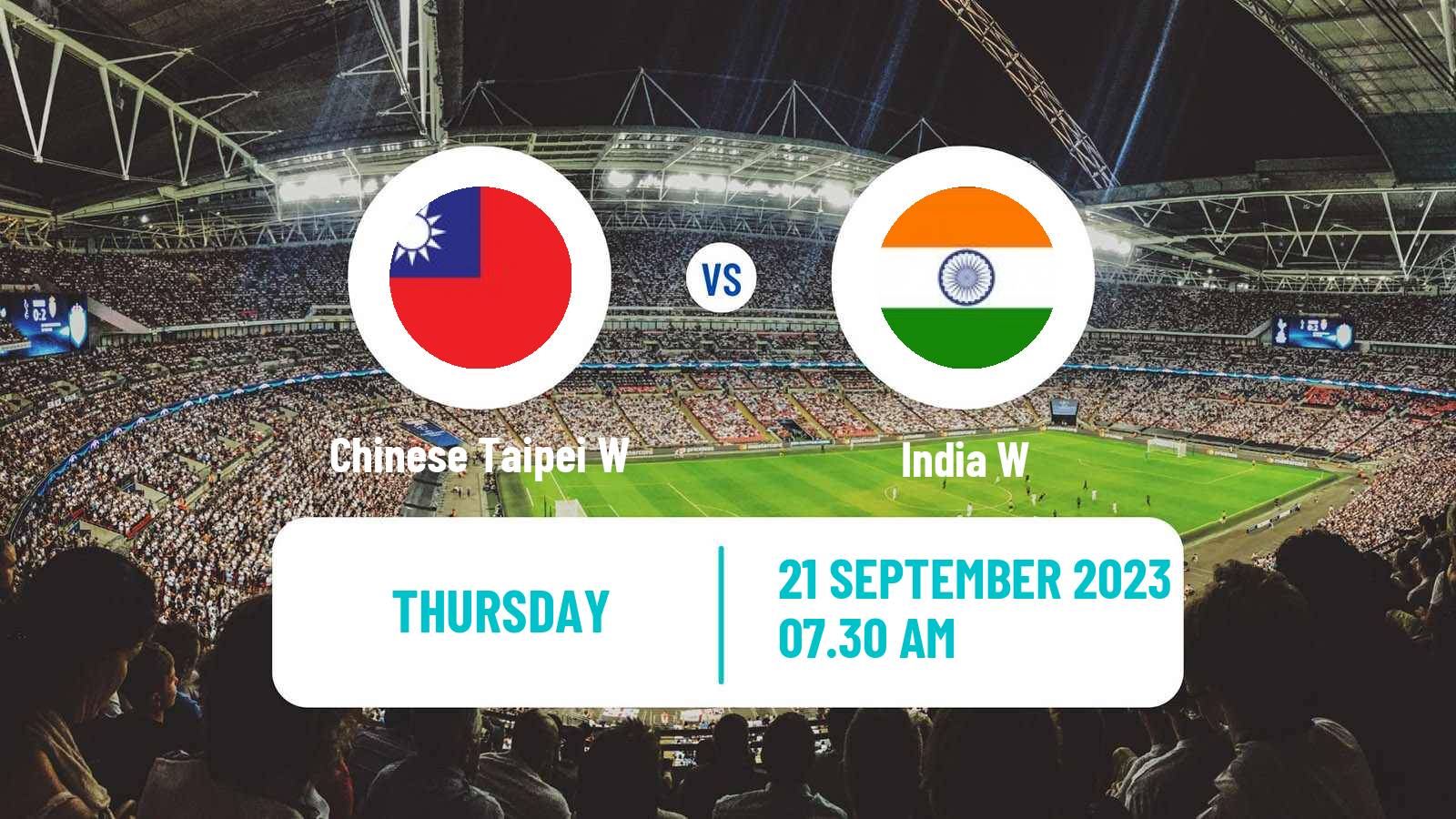 Soccer Asian Games Football Women Chinese Taipei W - India W