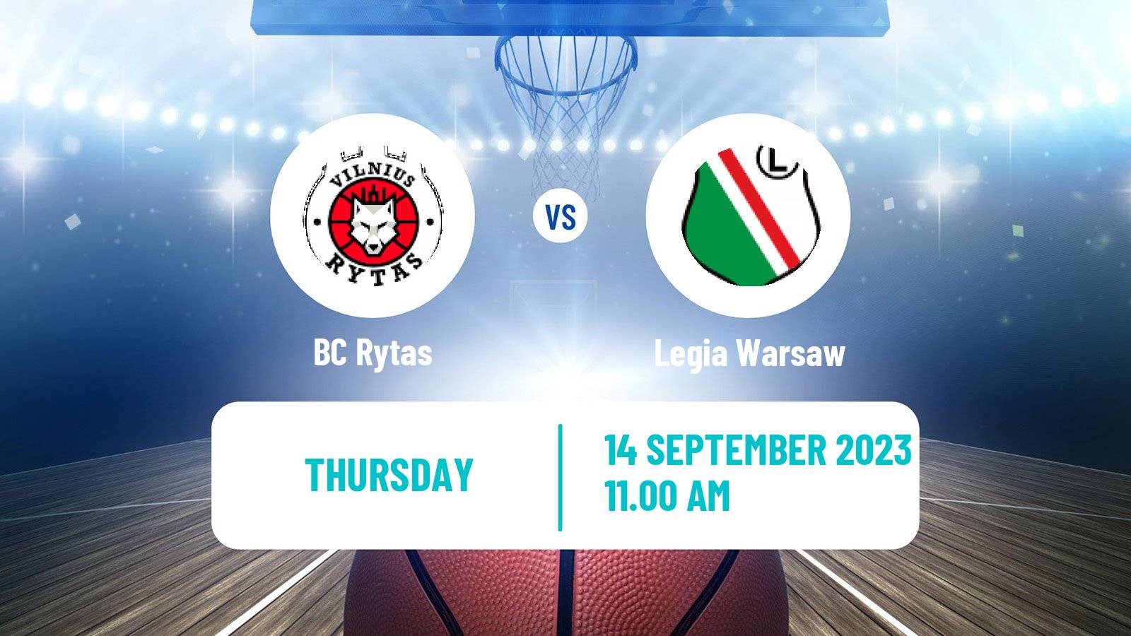 Basketball Club Friendly Basketball Rytas - Legia Warsaw