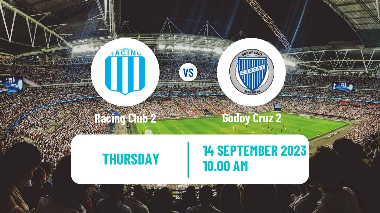 Soccer Argentinian Reserve League Racing Club 2 - Godoy Cruz 2