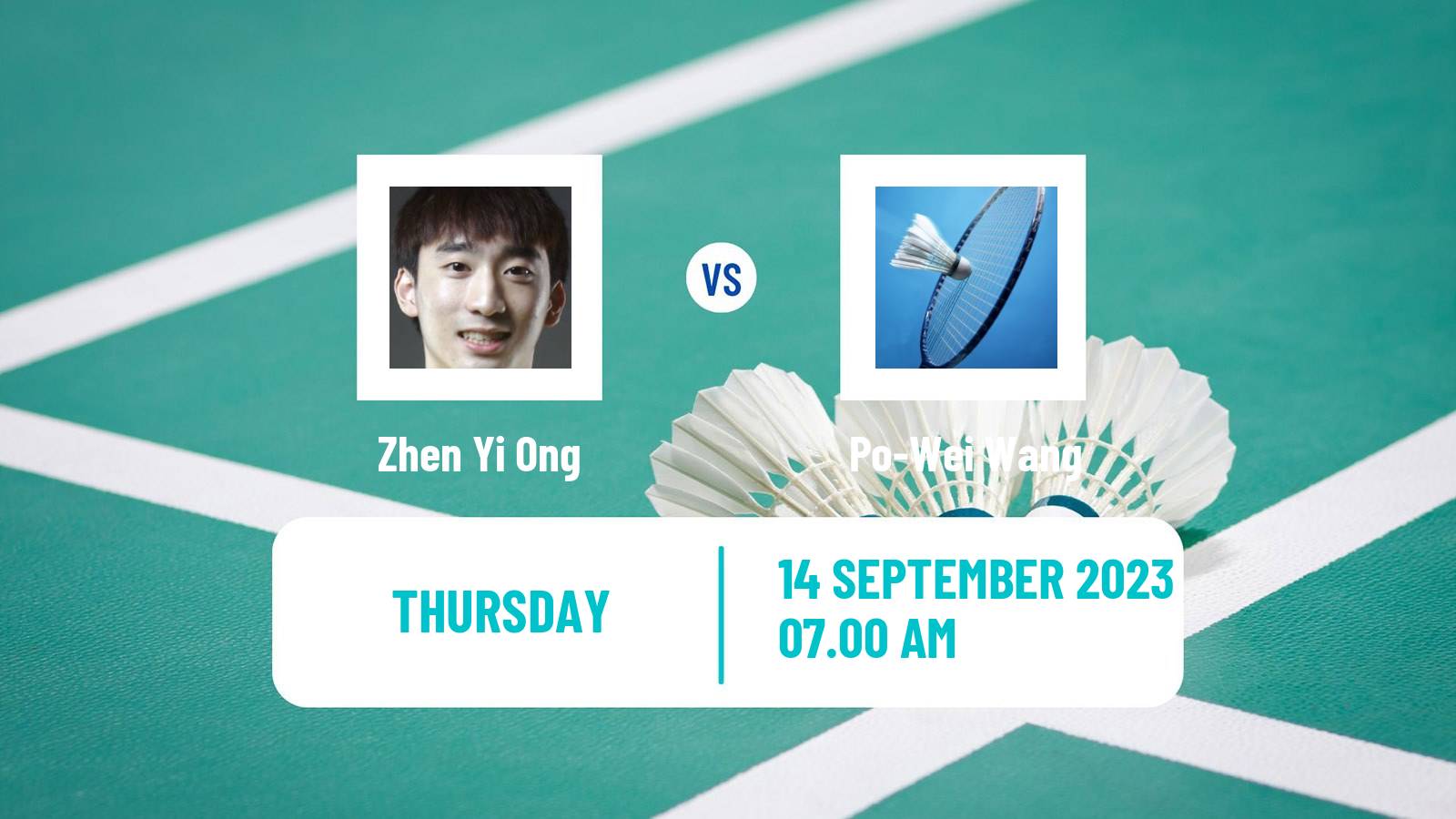 Badminton BWF World Tour Vietnam Open Men Zhen Yi Ong - Po-Wei Wang