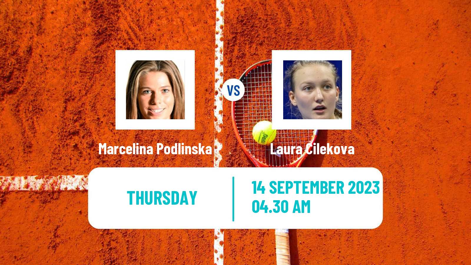 Tennis ITF W15 Monastir 32 Women Marcelina Podlinska - Laura Cilekova