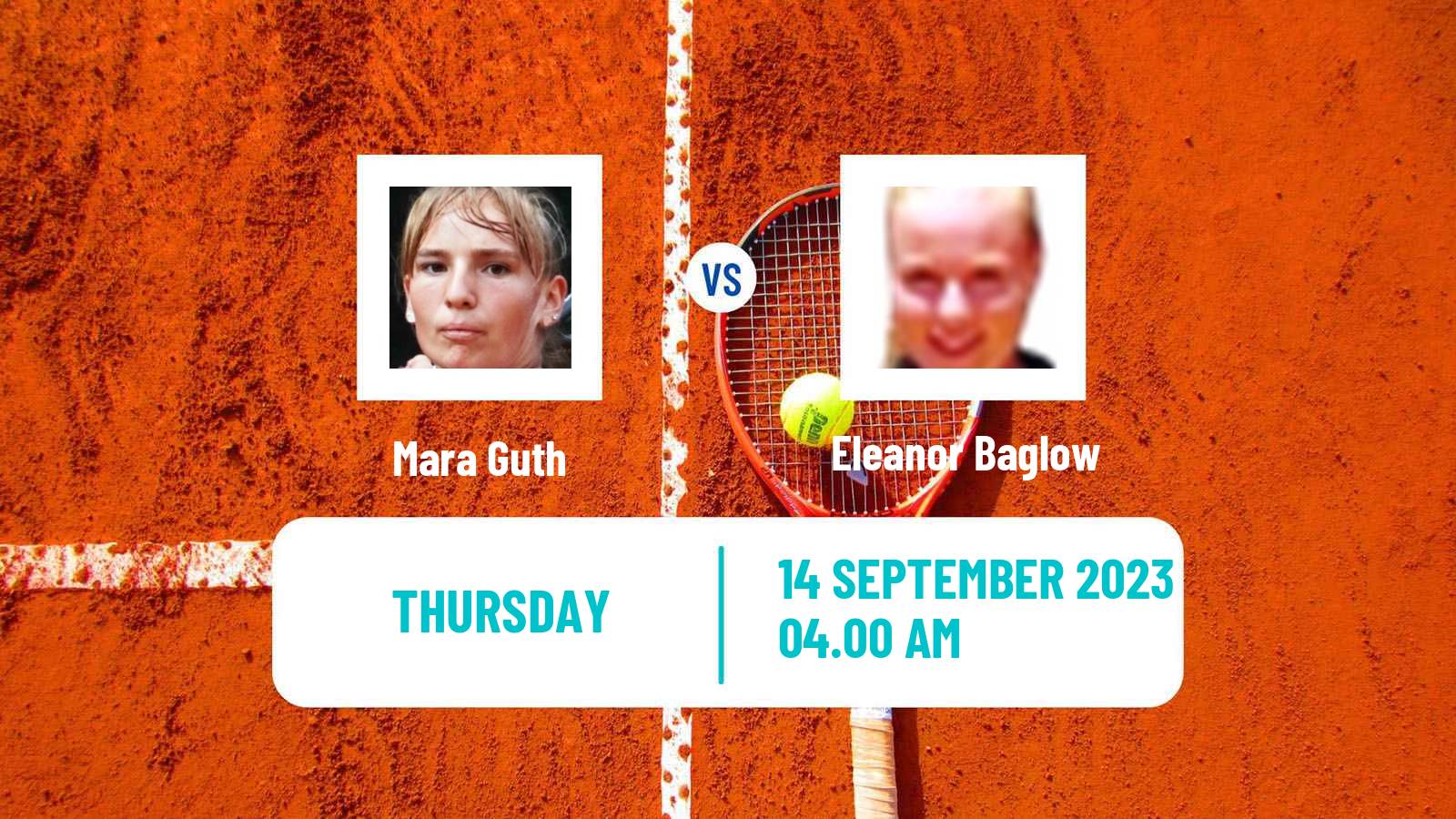 Tennis ITF W15 Kursumlijska Banja 10 Women Mara Guth - Eleanor Baglow
