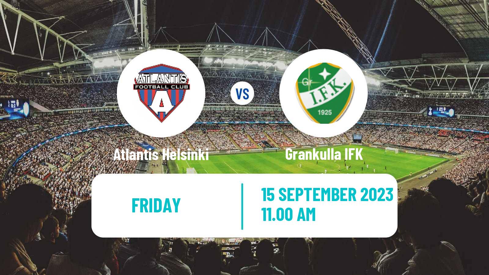 Soccer Finnish Kakkonen Group B Atlantis Helsinki - Grankulla IFK