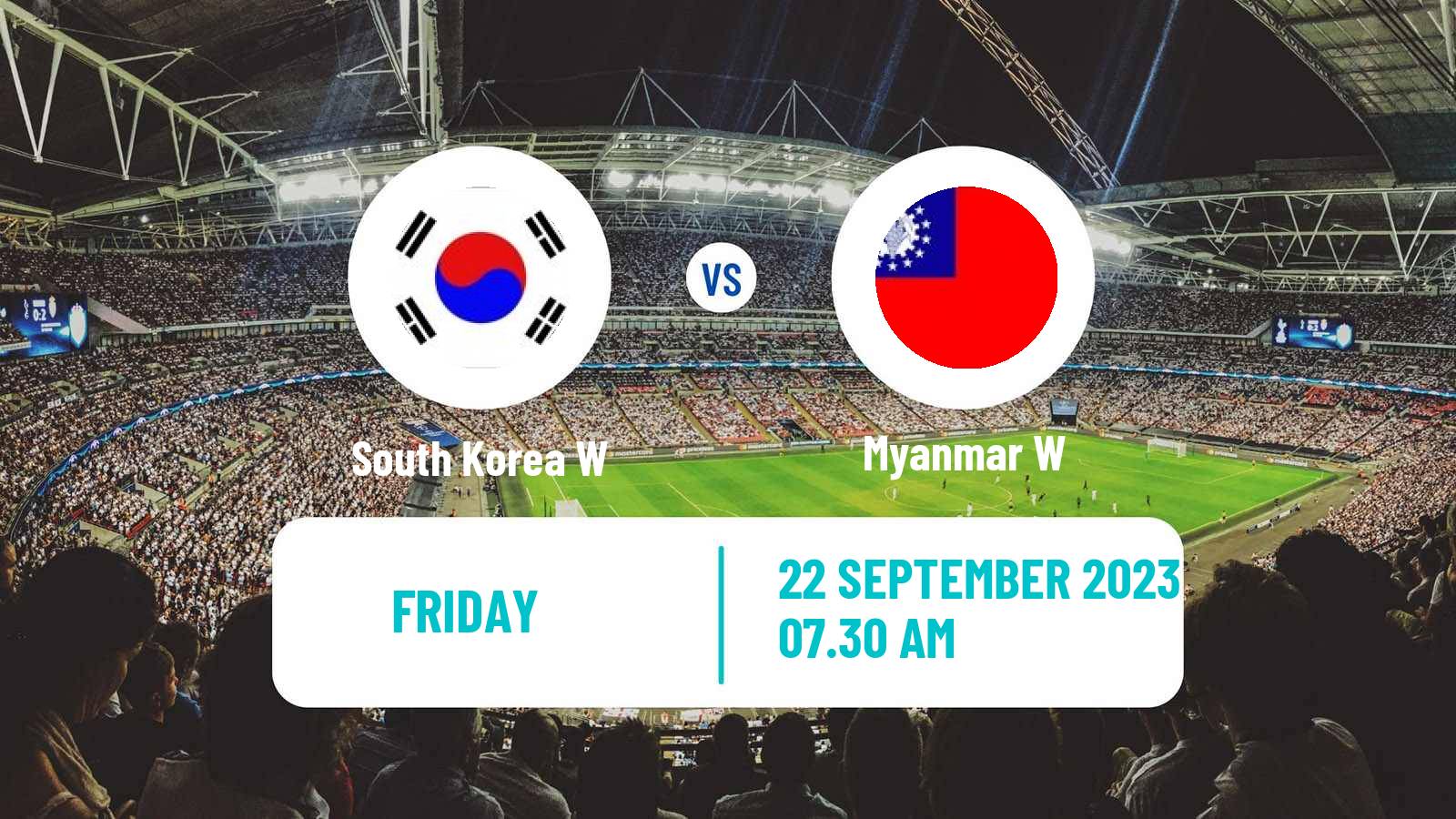 Soccer Asian Games Football Women South Korea W - Myanmar W
