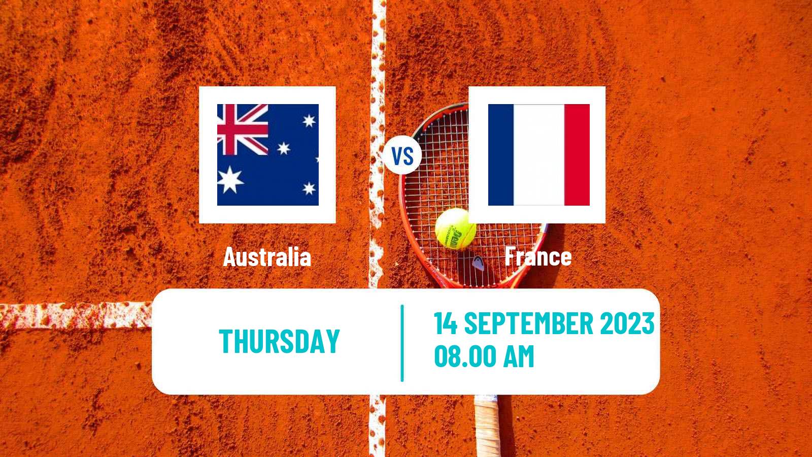 Tennis Davis Cup - World Group Teams Australia - France