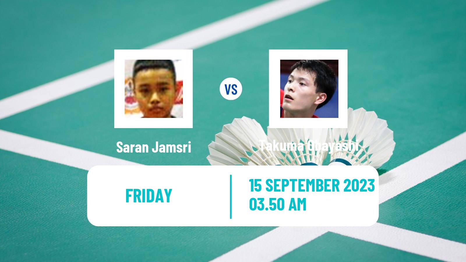 Badminton BWF World Tour Vietnam Open Men Saran Jamsri - Takuma Obayashi