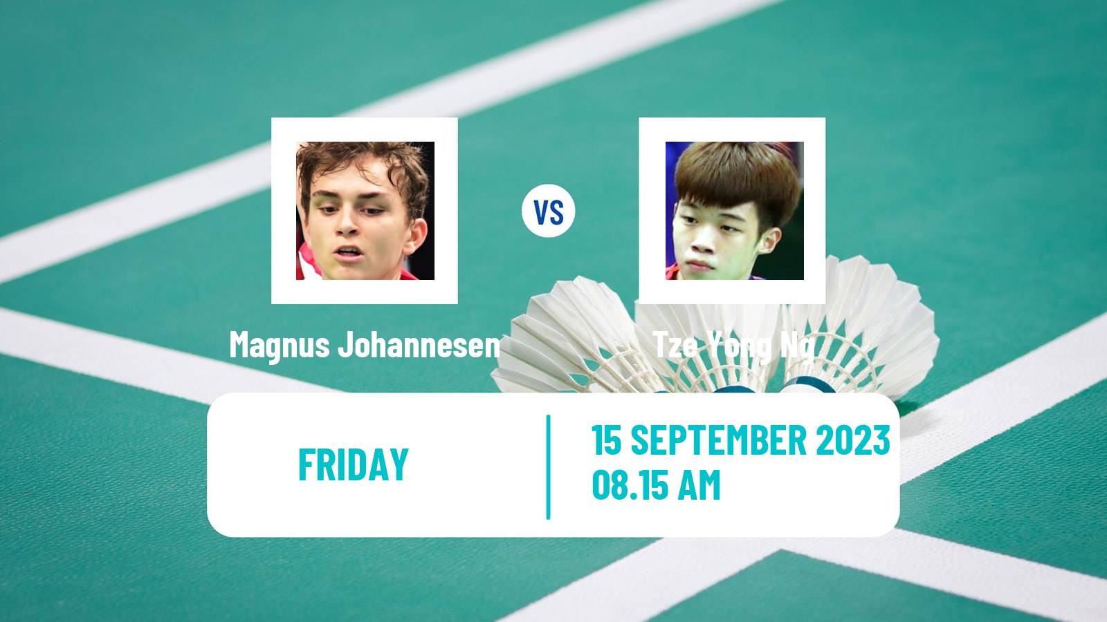 Badminton BWF World Tour Hong Kong Open Men Magnus Johannesen - Tze Yong Ng