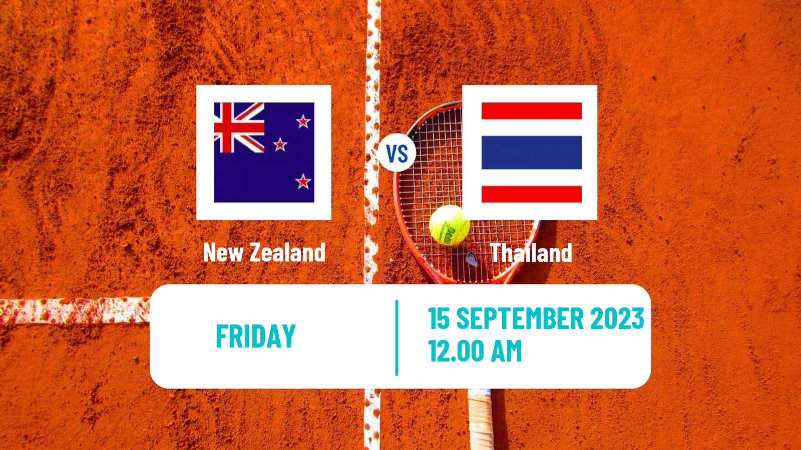 Tennis Davis Cup World Group II Teams New Zealand - Thailand