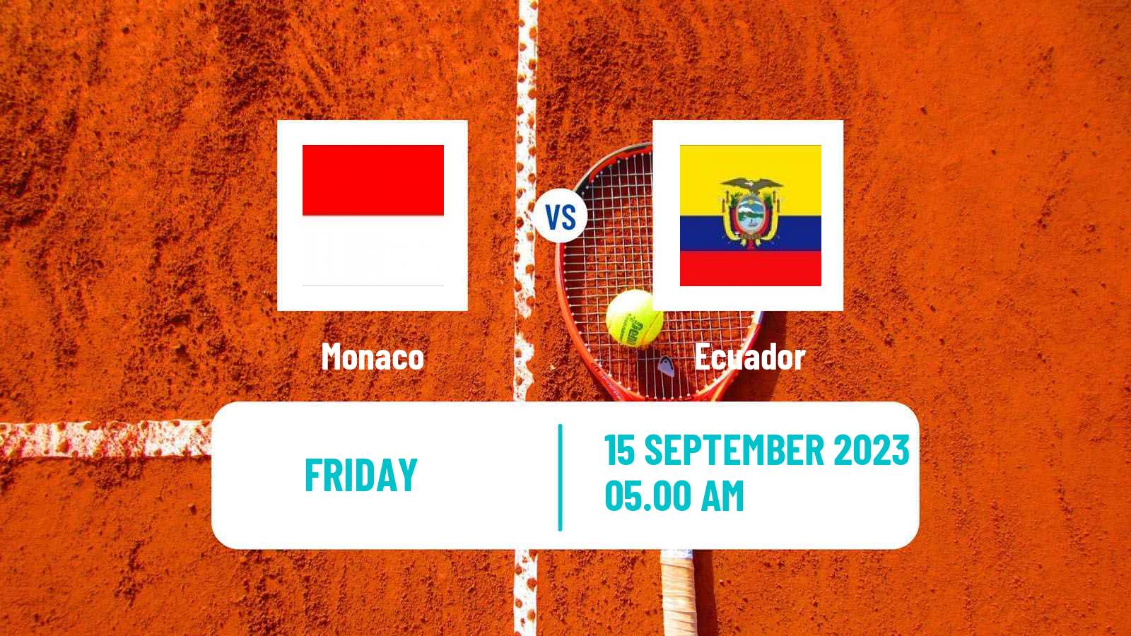 Tennis Davis Cup World Group II Teams Monaco - Ecuador