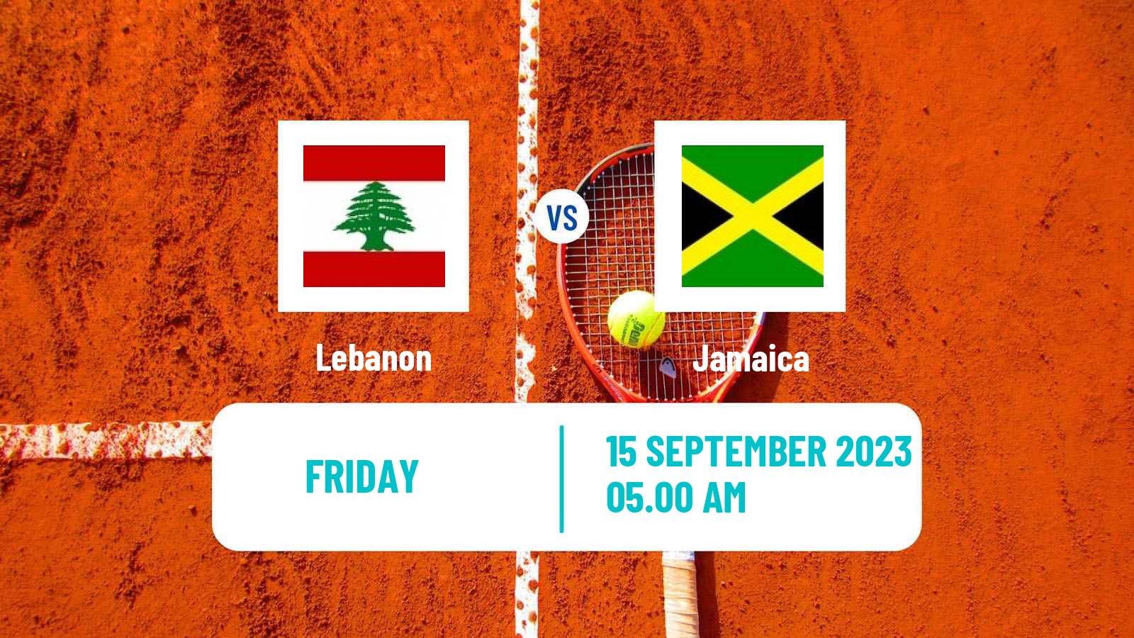 Tennis Davis Cup World Group II Teams Lebanon - Jamaica