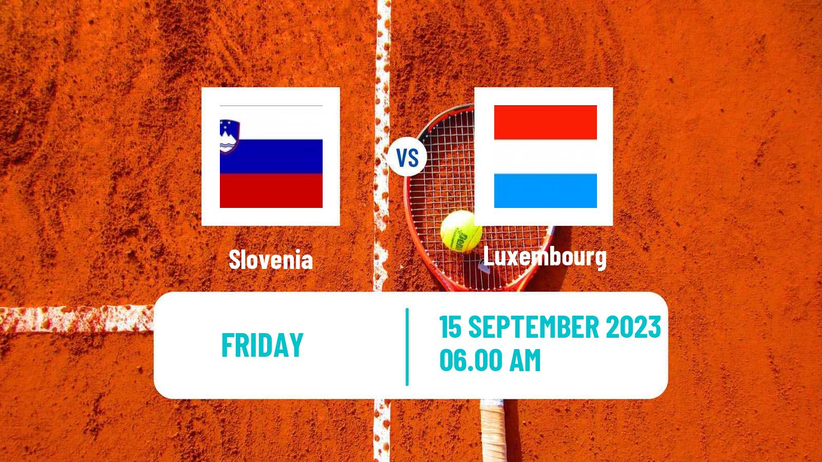 Tennis Davis Cup World Group II Teams Slovenia - Luxembourg