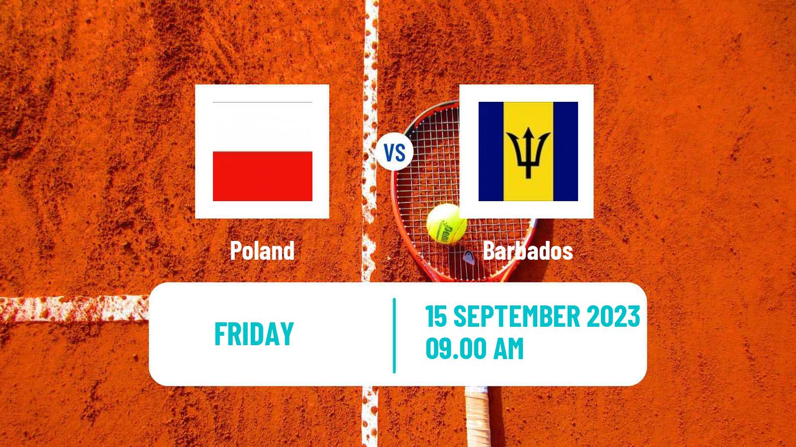 Tennis Davis Cup World Group II Teams Poland - Barbados