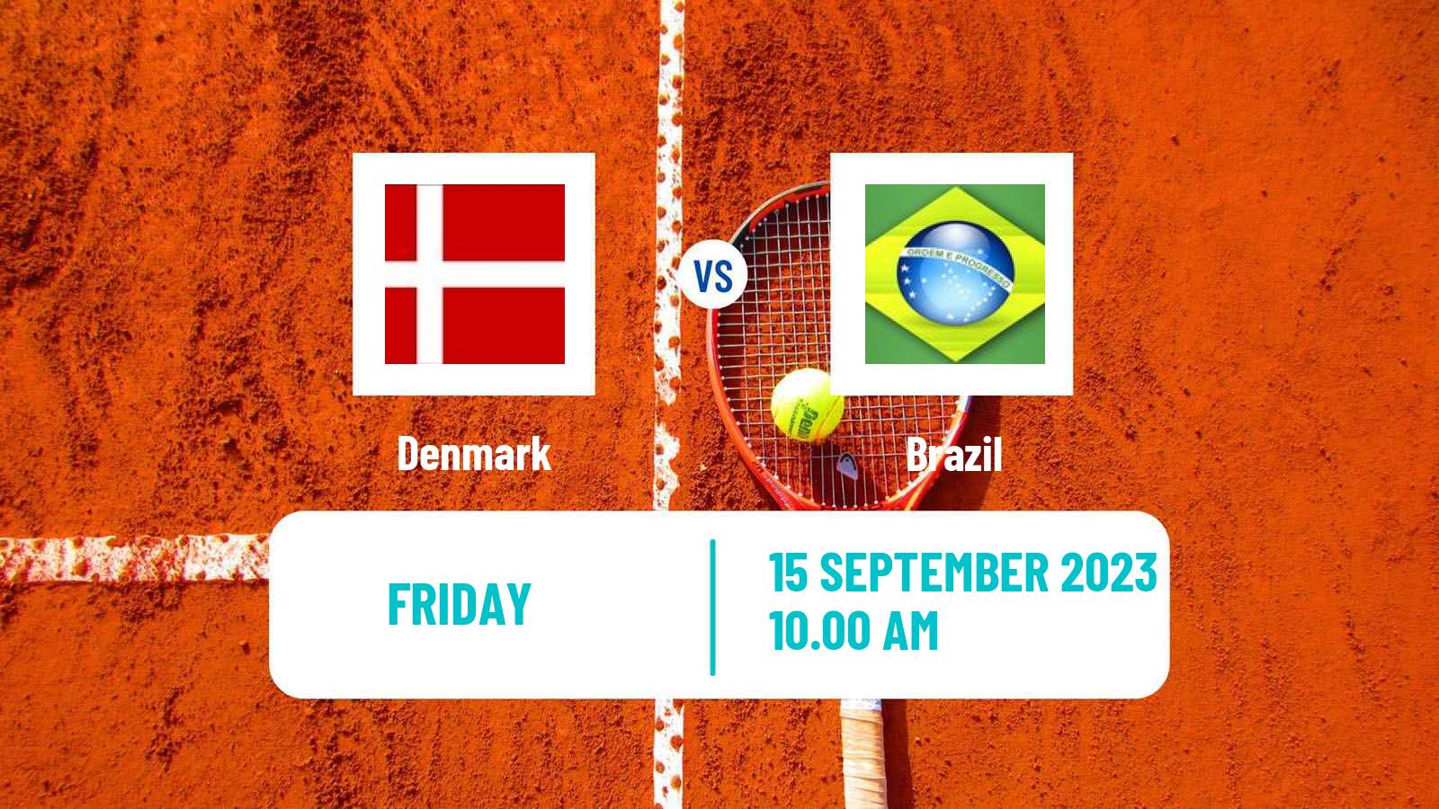 Tennis Davis Cup World Group I Teams Denmark - Brazil