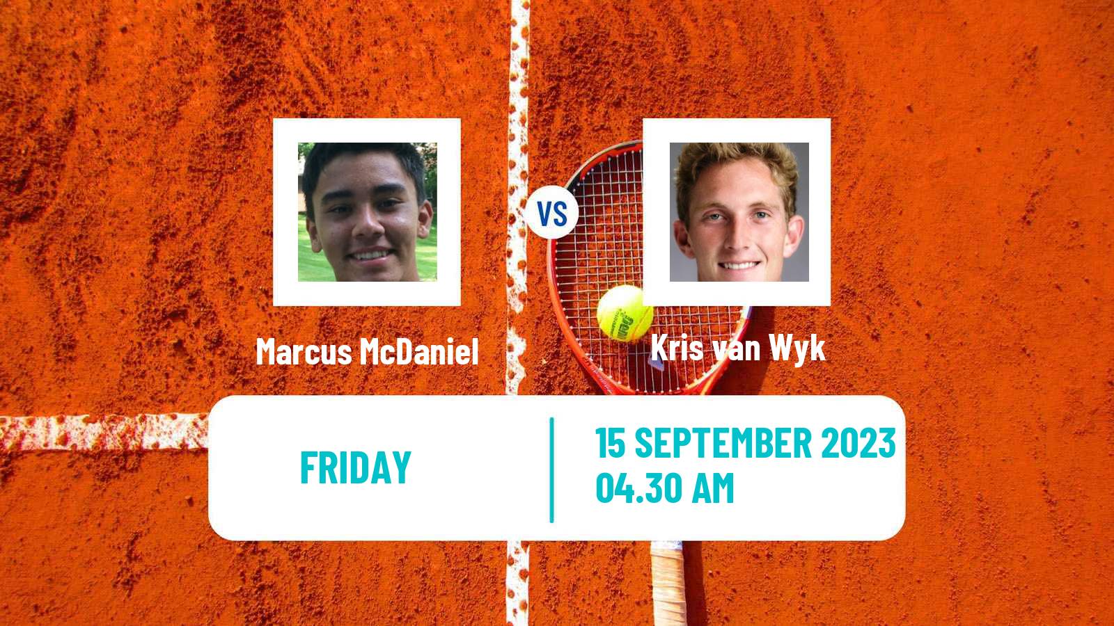 Tennis ITF M25 Monastir 6 Men Marcus McDaniel - Kris van Wyk