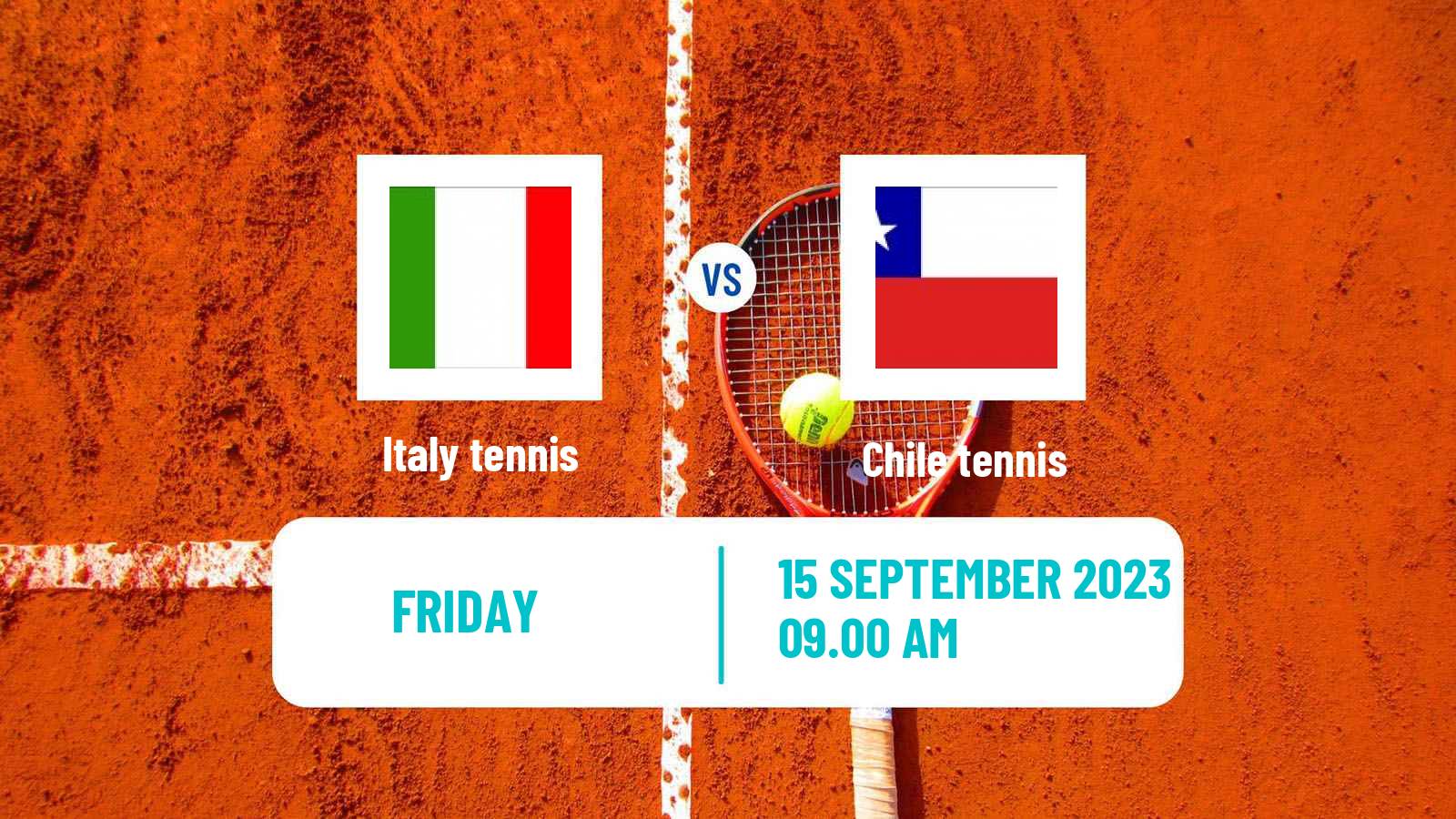 Tennis Davis Cup - World Group Teams Italy - Chile