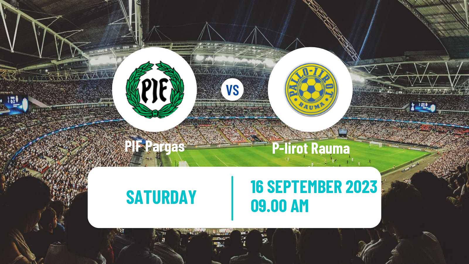 Soccer Finnish Kakkonen Group B PIF Pargas - P-Iirot Rauma