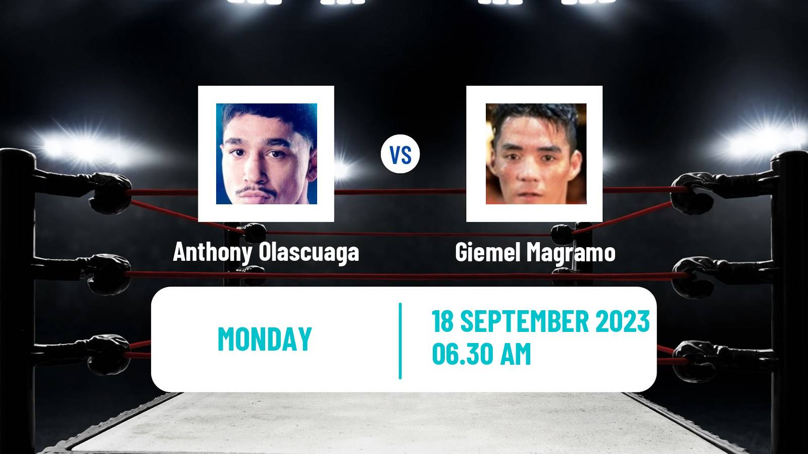 Boxing Light Flyweight Others Matches Men Anthony Olascuaga - Giemel Magramo