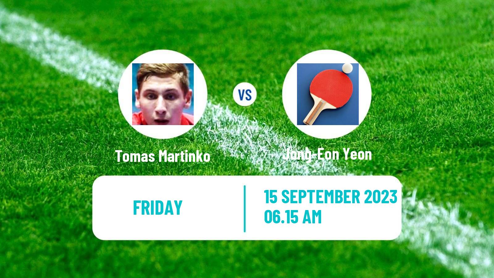 Table tennis Tt Star Series Men Tomas Martinko - Jong-Eon Yeon