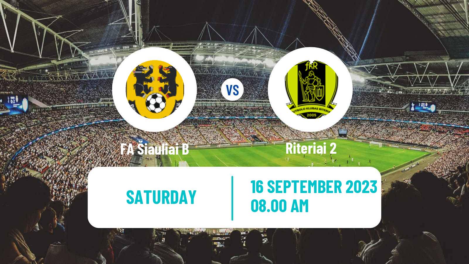 Soccer Lithuanian Division 2 FA Šiauliai B - Riteriai 2