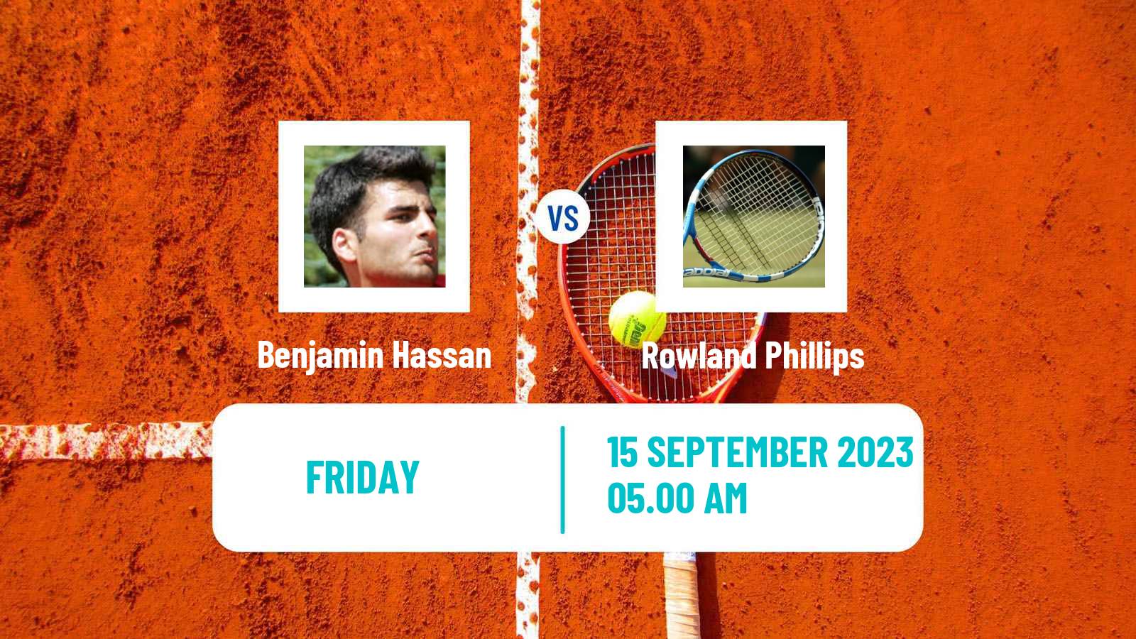 Tennis Davis Cup World Group II Benjamin Hassan - Rowland Phillips