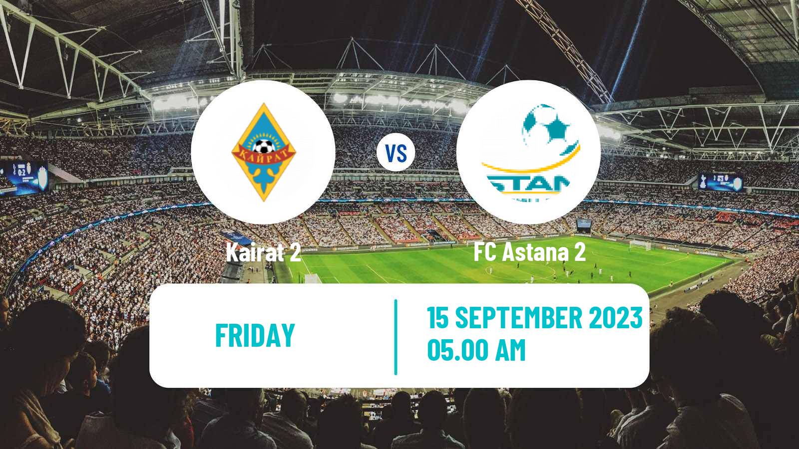 Soccer Kazakh First Division Kairat 2 - Astana 2