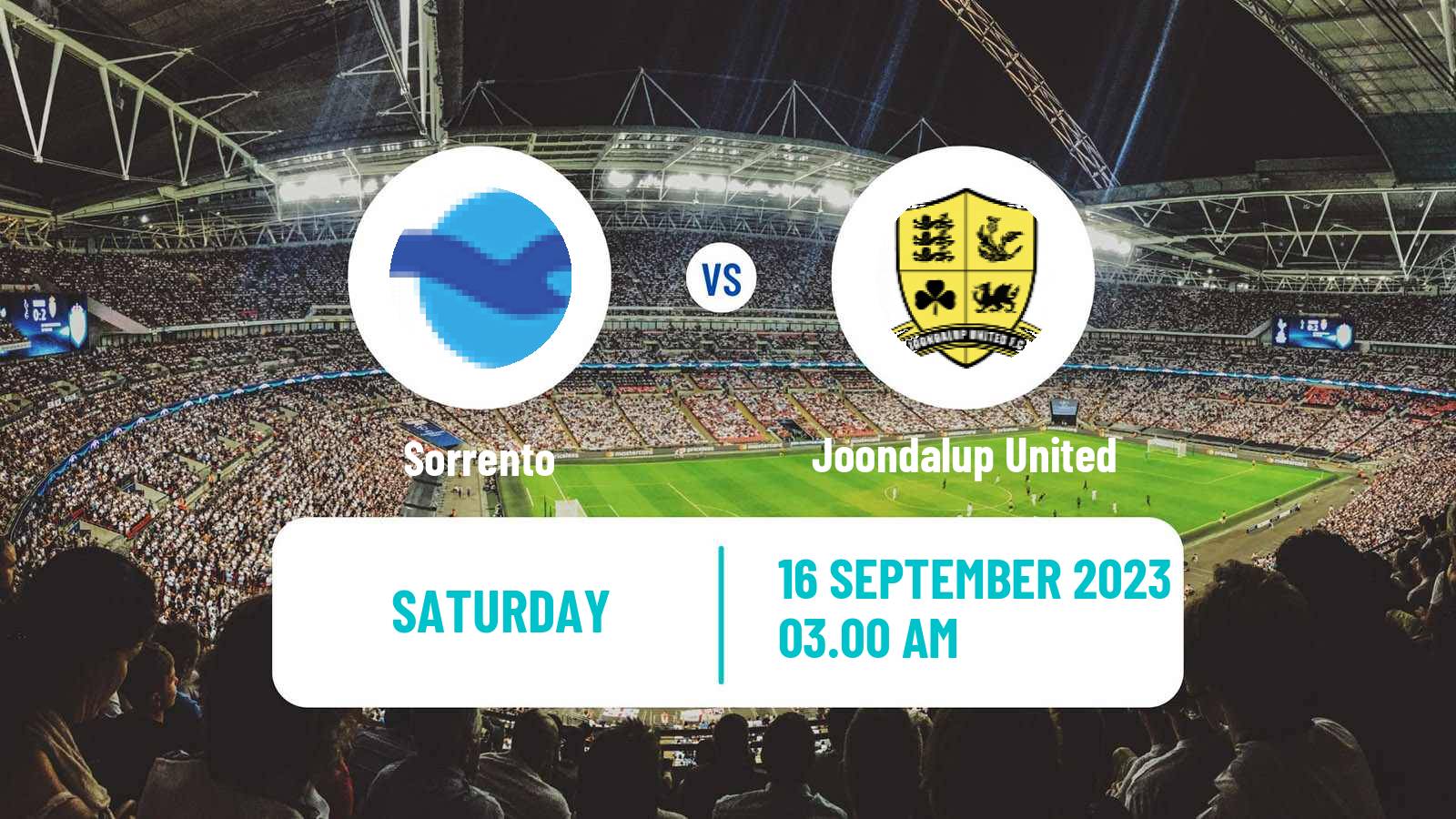 Soccer Australian NPL Western Australia Sorrento - Joondalup United