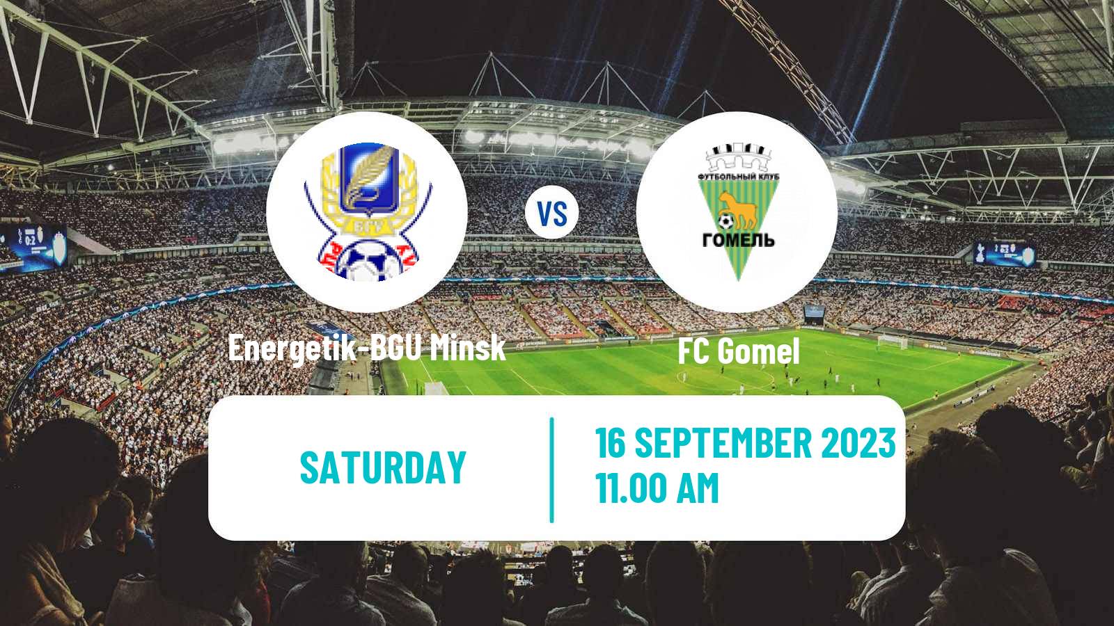 Soccer Belarusian Vysshaya Liga Energetik-BGU Minsk - Gomel