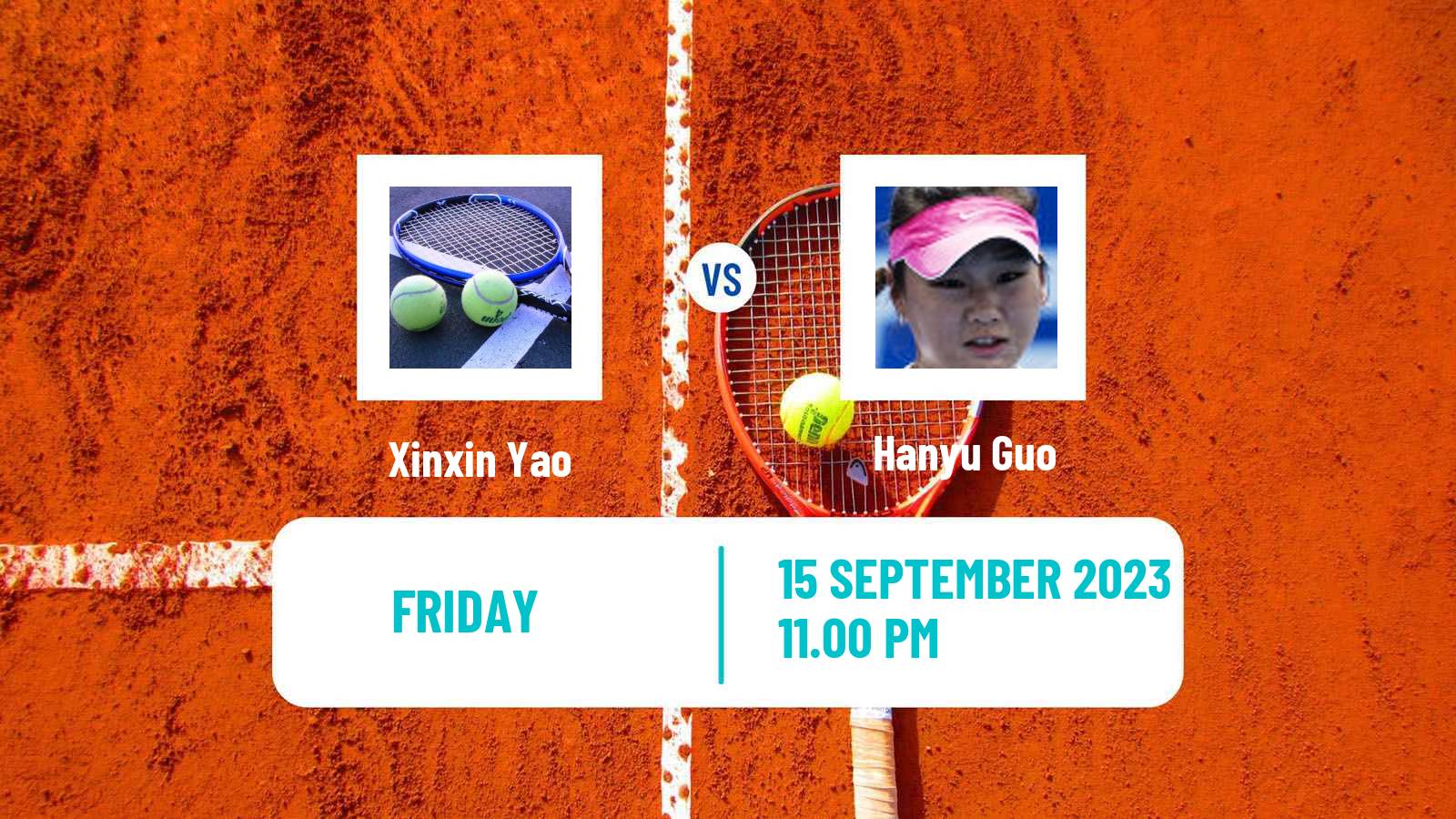 Tennis ITF W25 Guiyang Women Xinxin Yao - Hanyu Guo