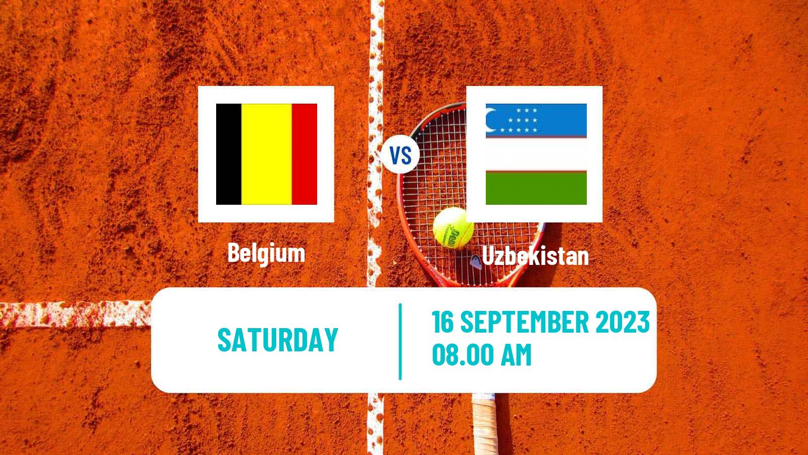 Tennis Davis Cup World Group I Teams Belgium - Uzbekistan