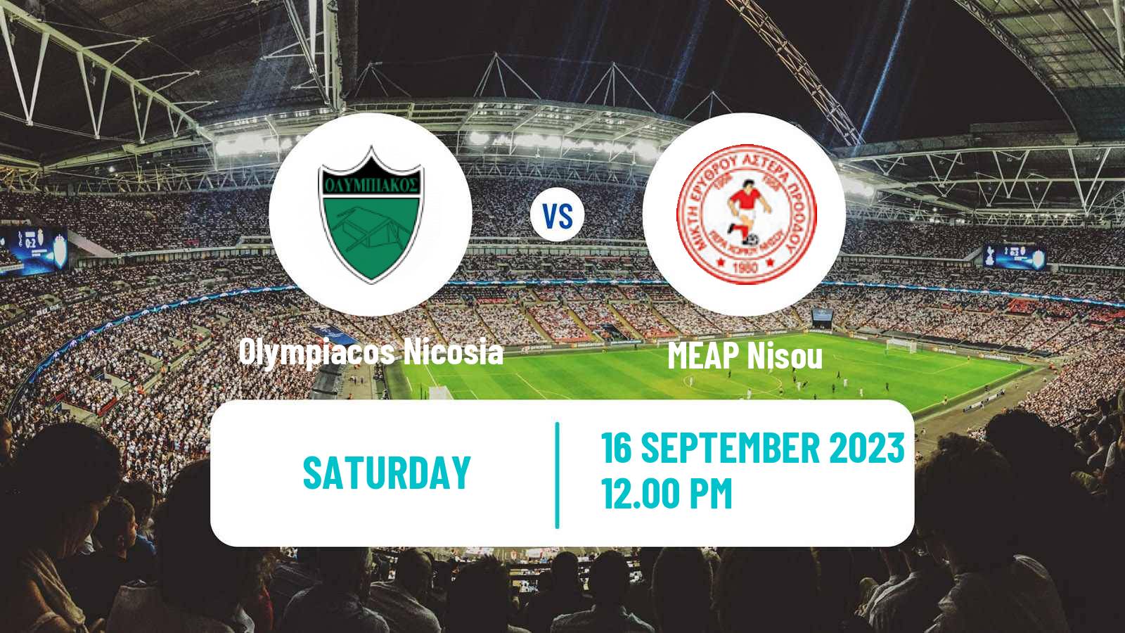 Soccer Cypriot Division 2 Olympiacos Nicosia - MEAP Nisou