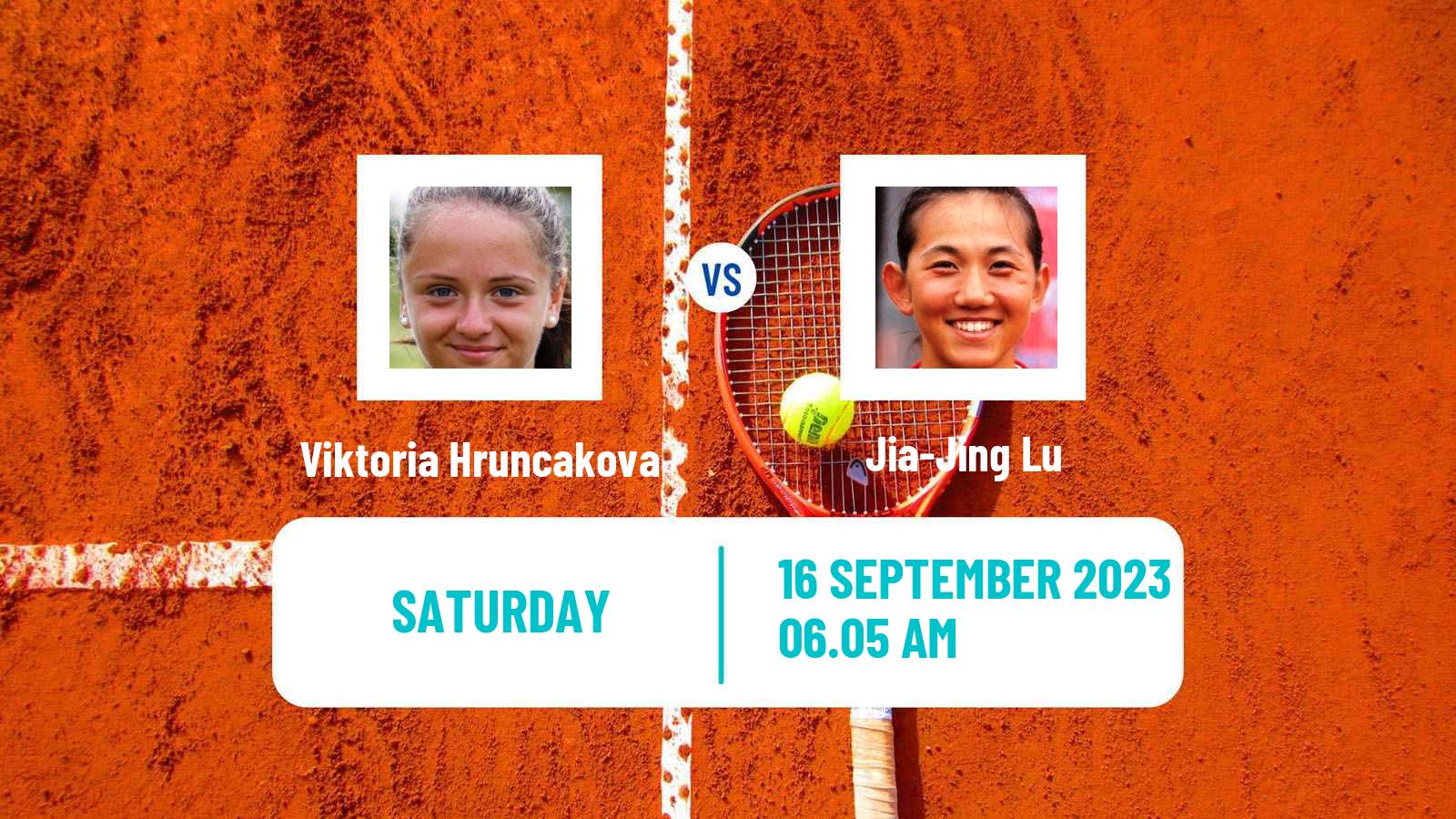 Tennis WTA Guangzhou Viktoria Hruncakova - Jia-Jing Lu