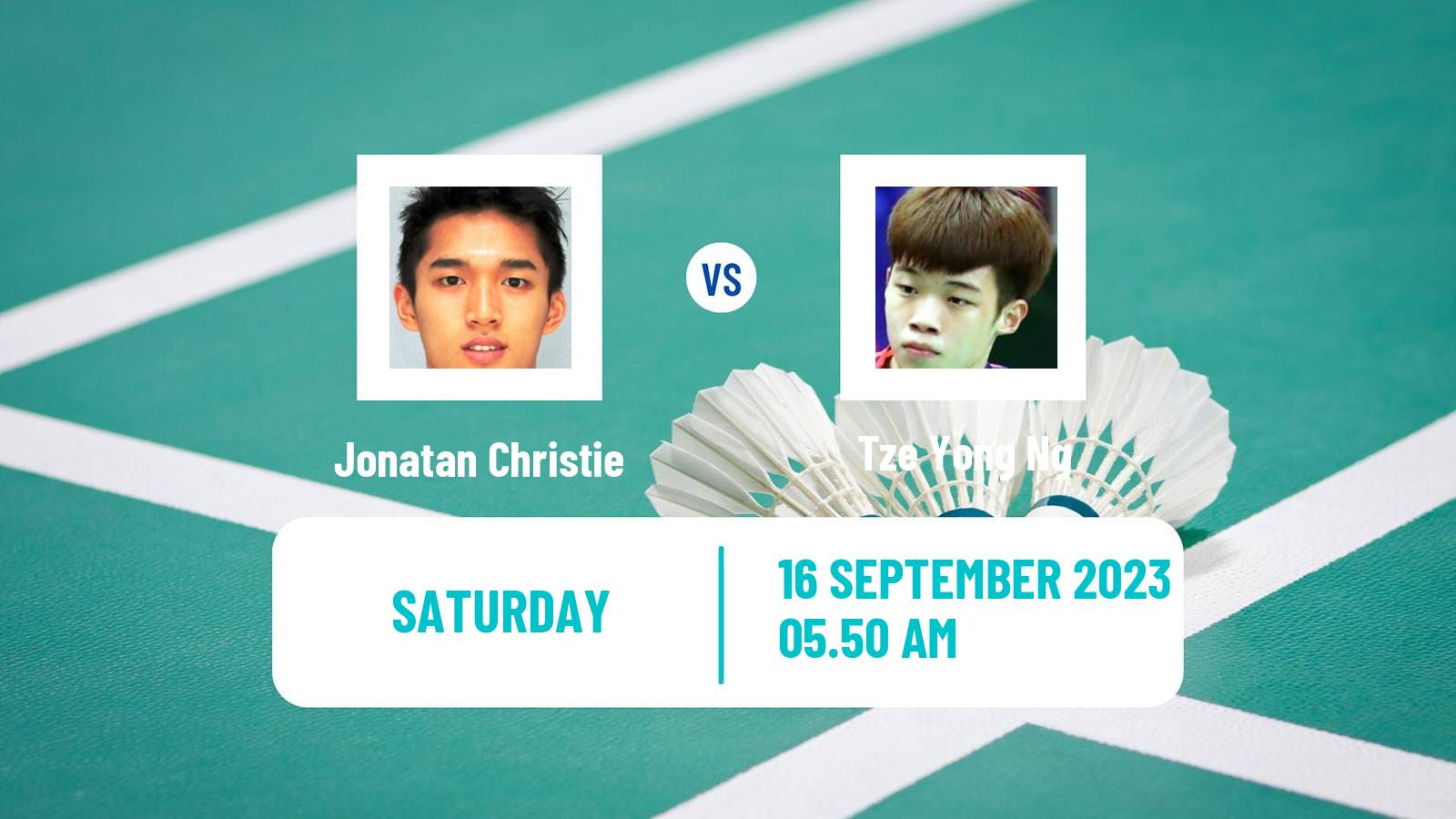 Badminton BWF World Tour Hong Kong Open Men Jonatan Christie - Tze Yong Ng