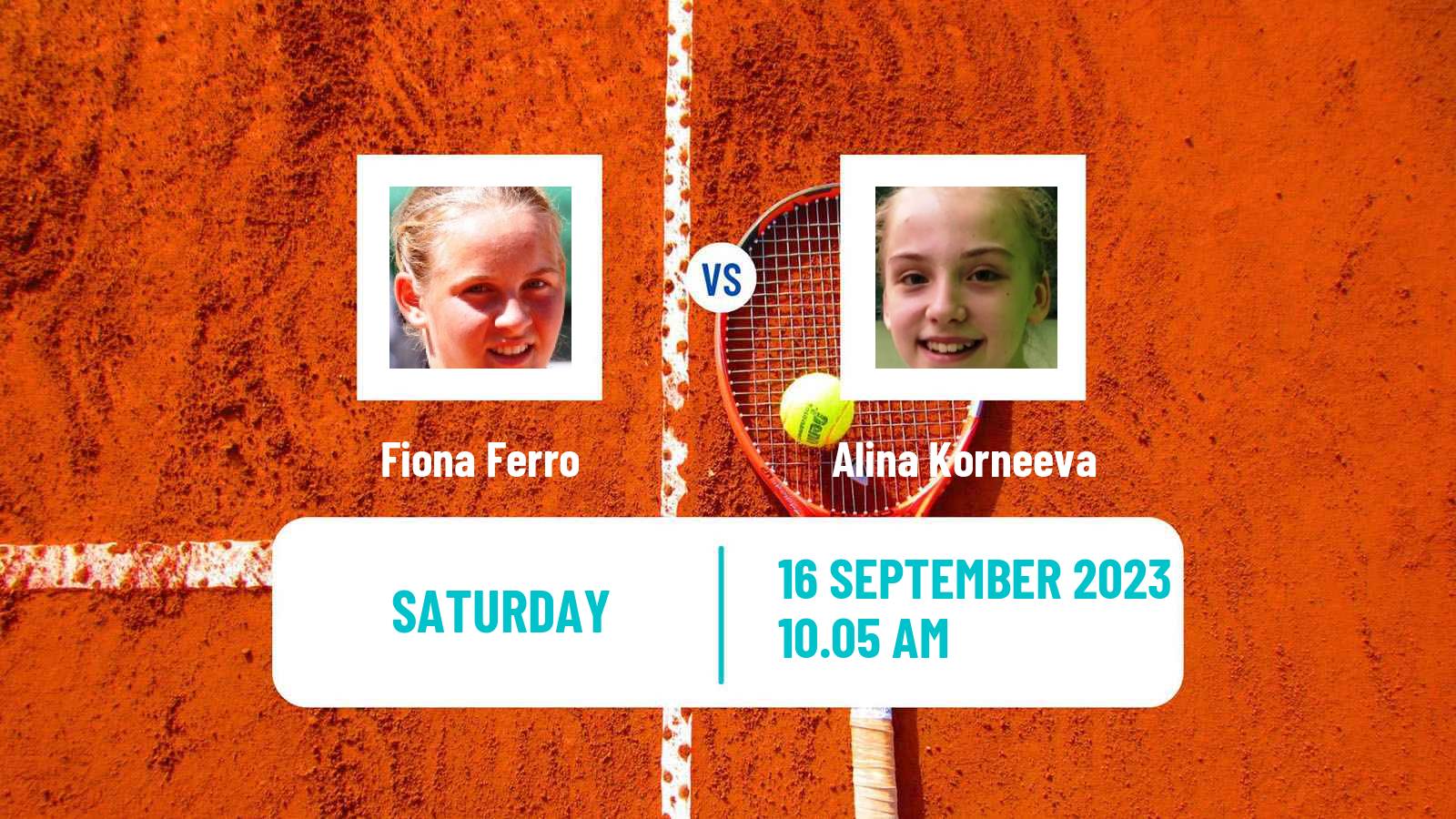 Tennis ITF W80 Le Neubourg Women Fiona Ferro - Alina Korneeva