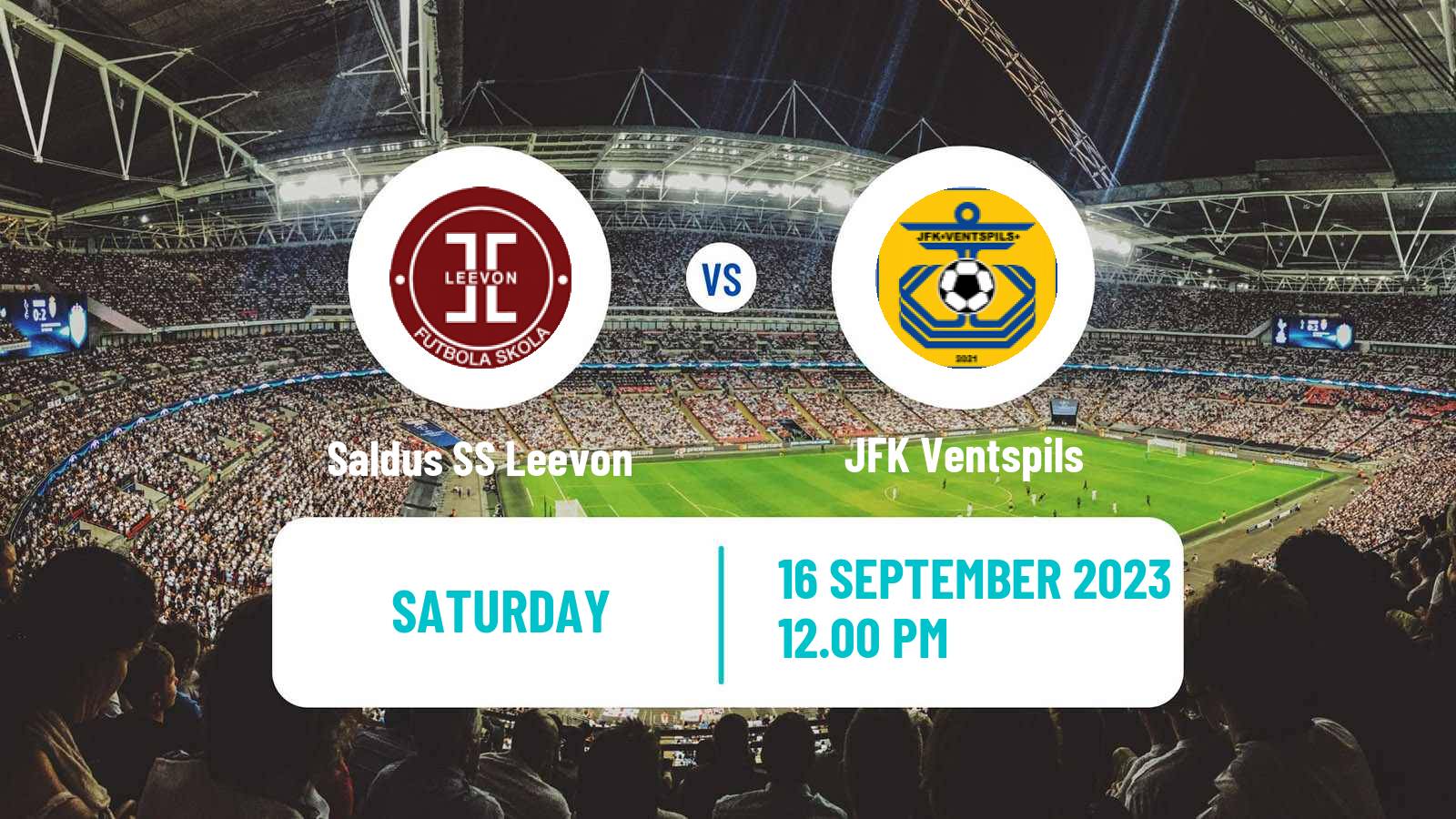 Soccer Latvian 1 Liga Saldus SS Leevon - JFK Ventspils