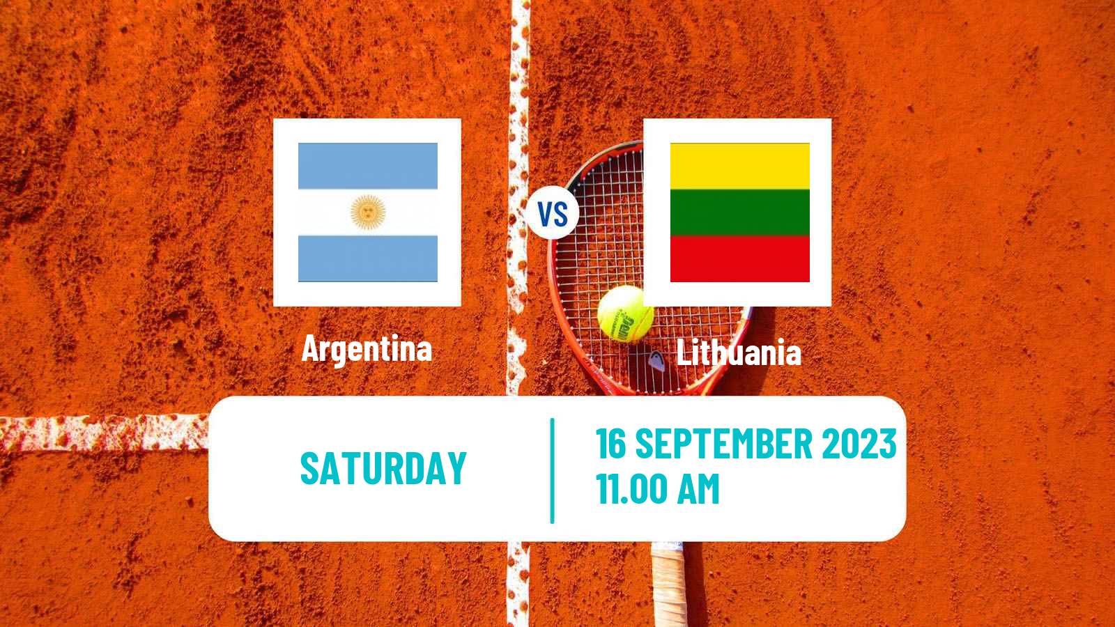 Tennis Davis Cup World Group I Teams Argentina - Lithuania