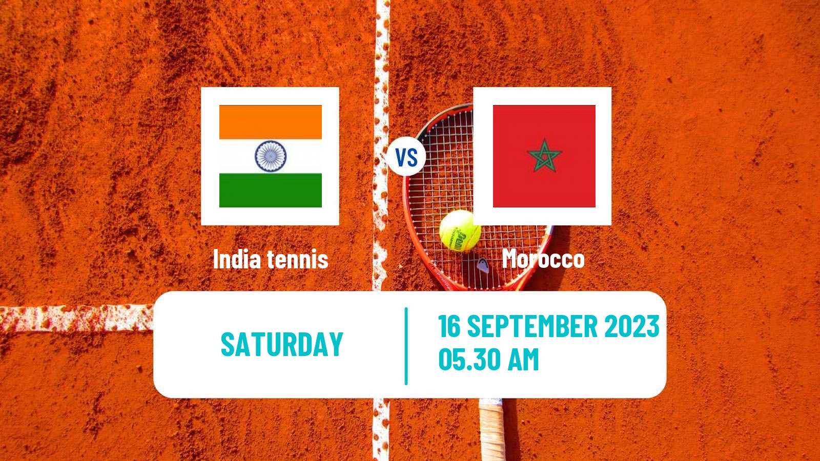 Tennis Davis Cup World Group II Teams India - Morocco