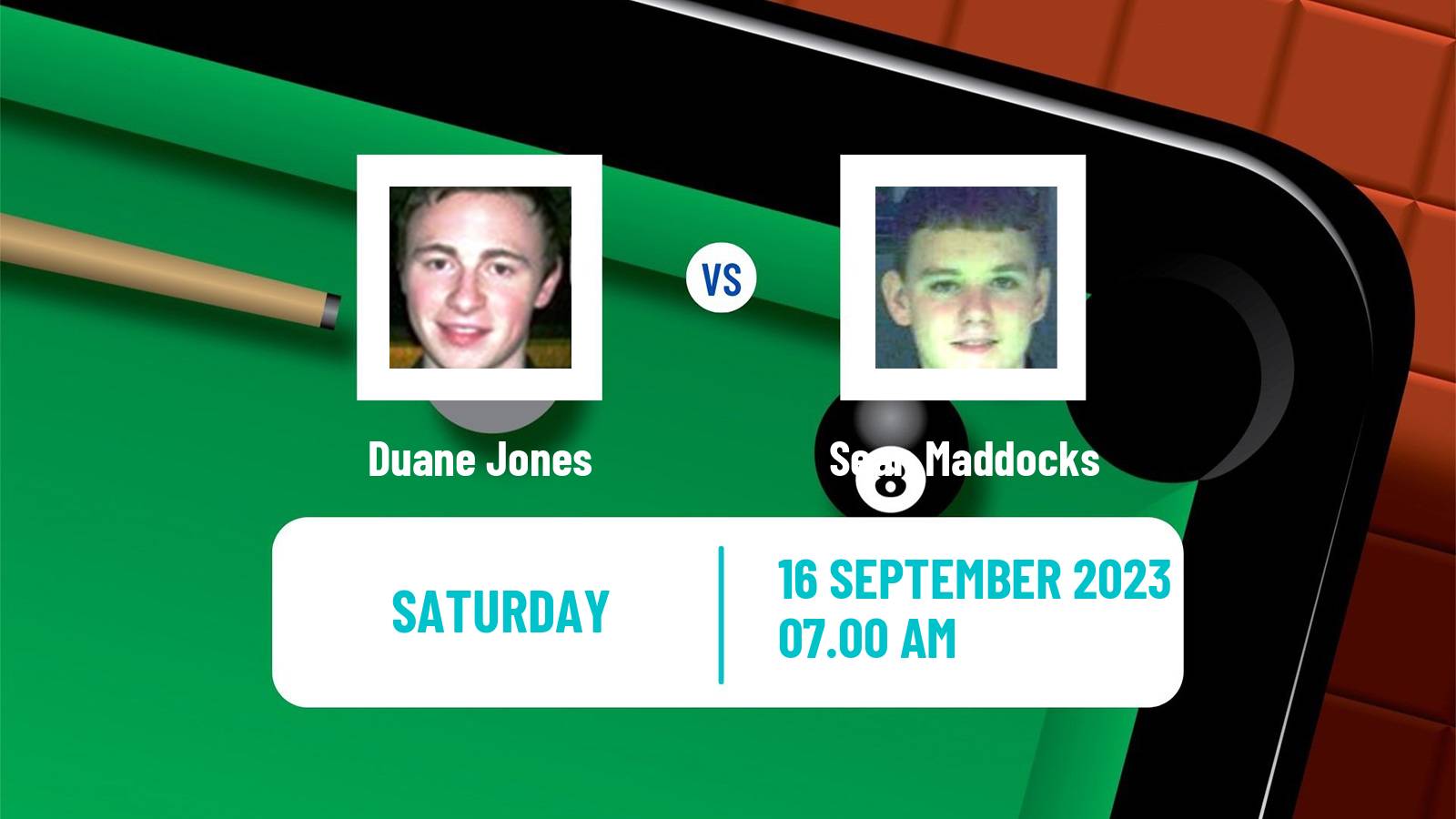 Snooker Q Tour Duane Jones - Sean Maddocks