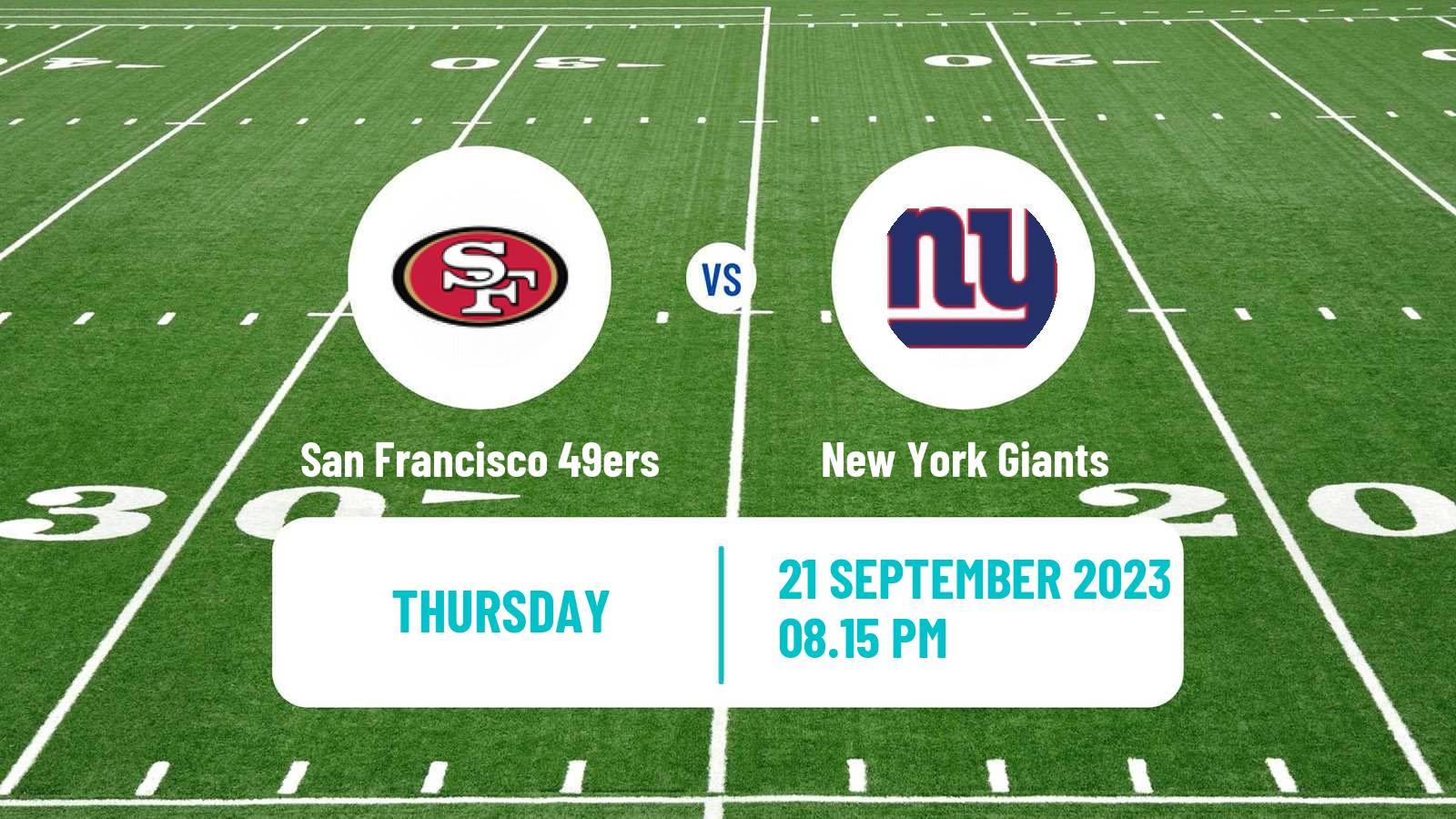 American football NFL San Francisco 49ers - New York Giants