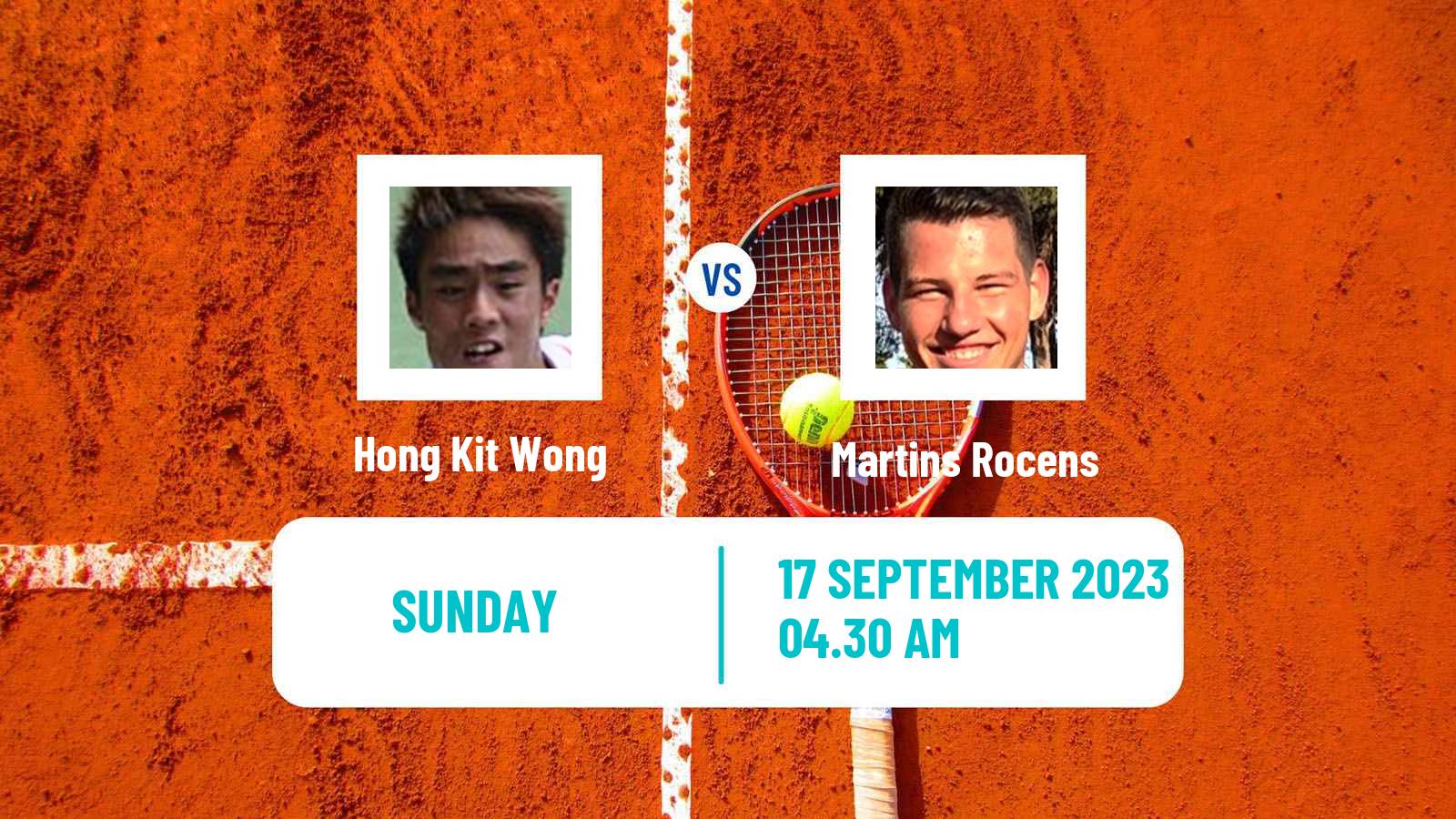 Tennis Davis Cup World Group II Hong Kit Wong - Martins Rocens
