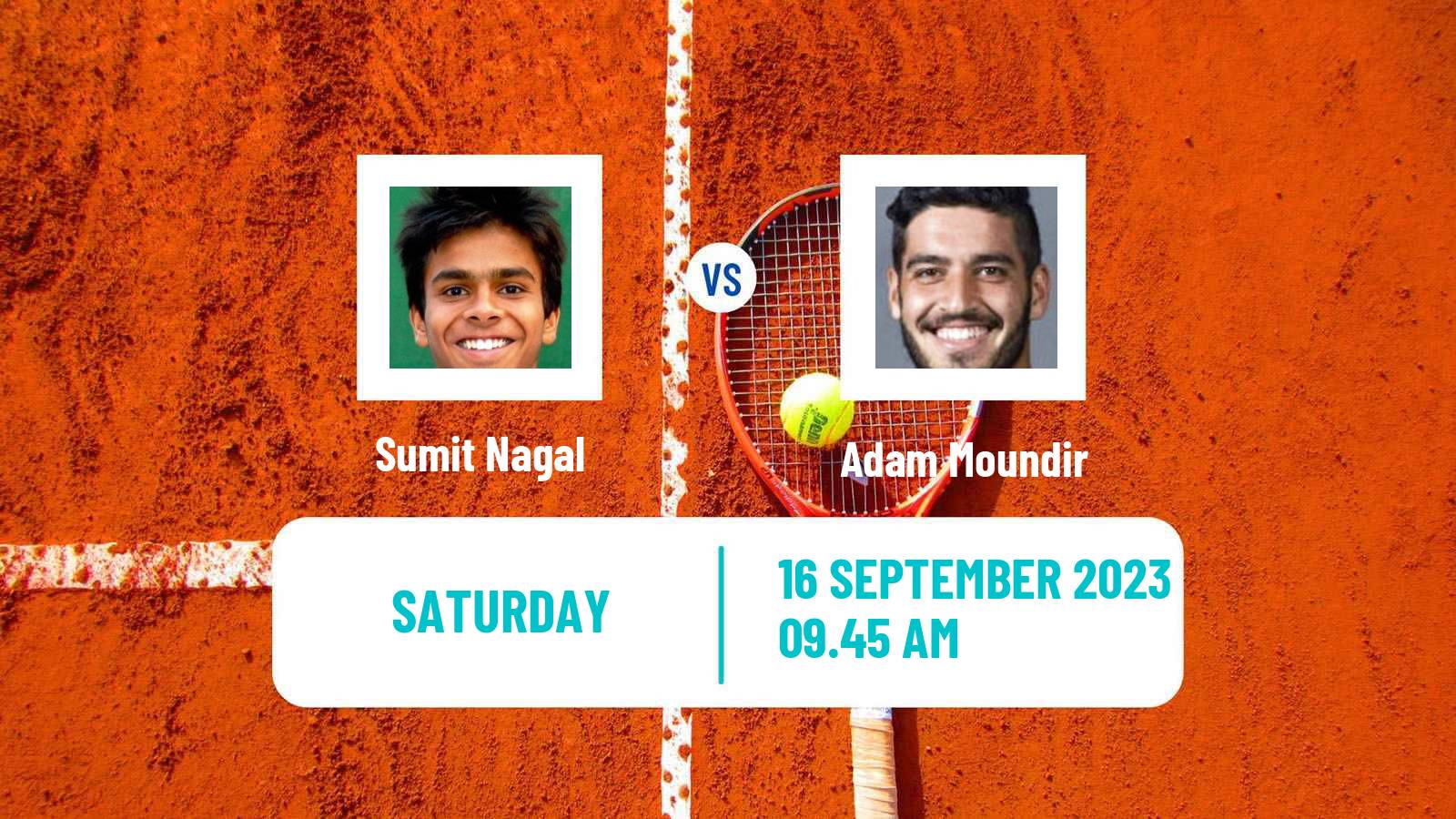 Tennis Davis Cup World Group II Sumit Nagal - Adam Moundir