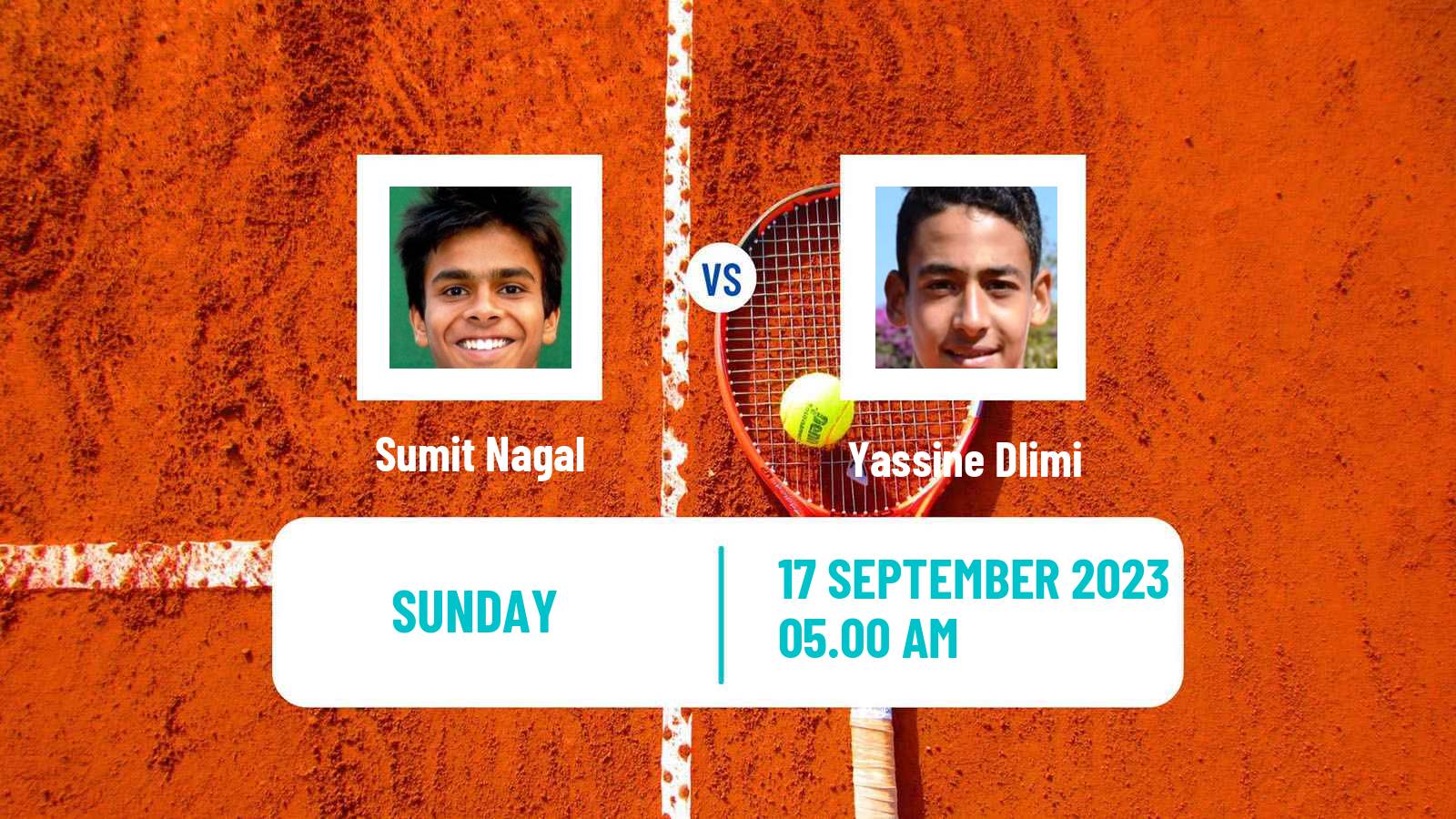 Tennis Davis Cup World Group II Sumit Nagal - Yassine Dlimi