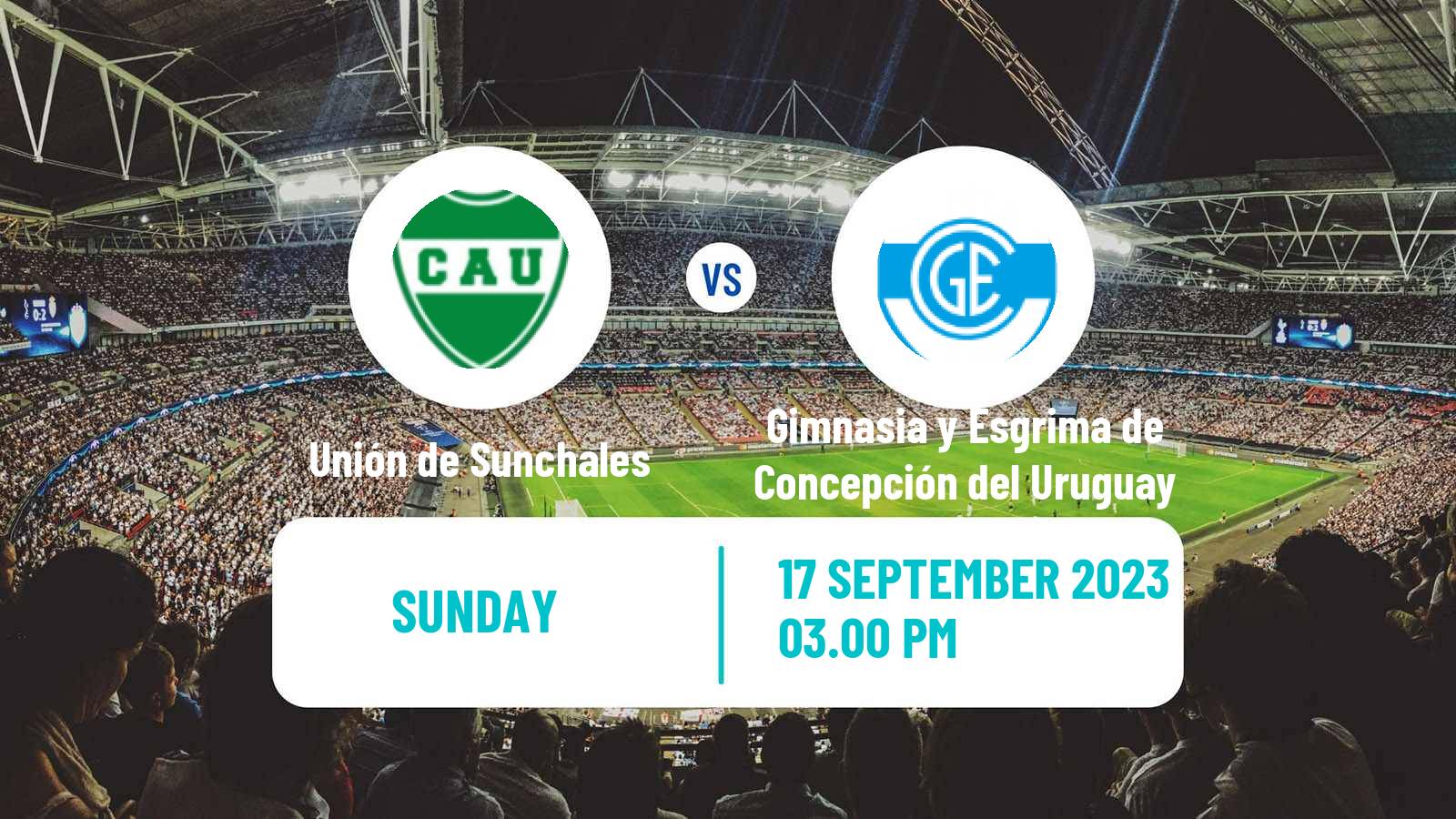 Soccer Argentinian Torneo Federal Unión de Sunchales - Gimnasia y Esgrima de Concepción del Uruguay