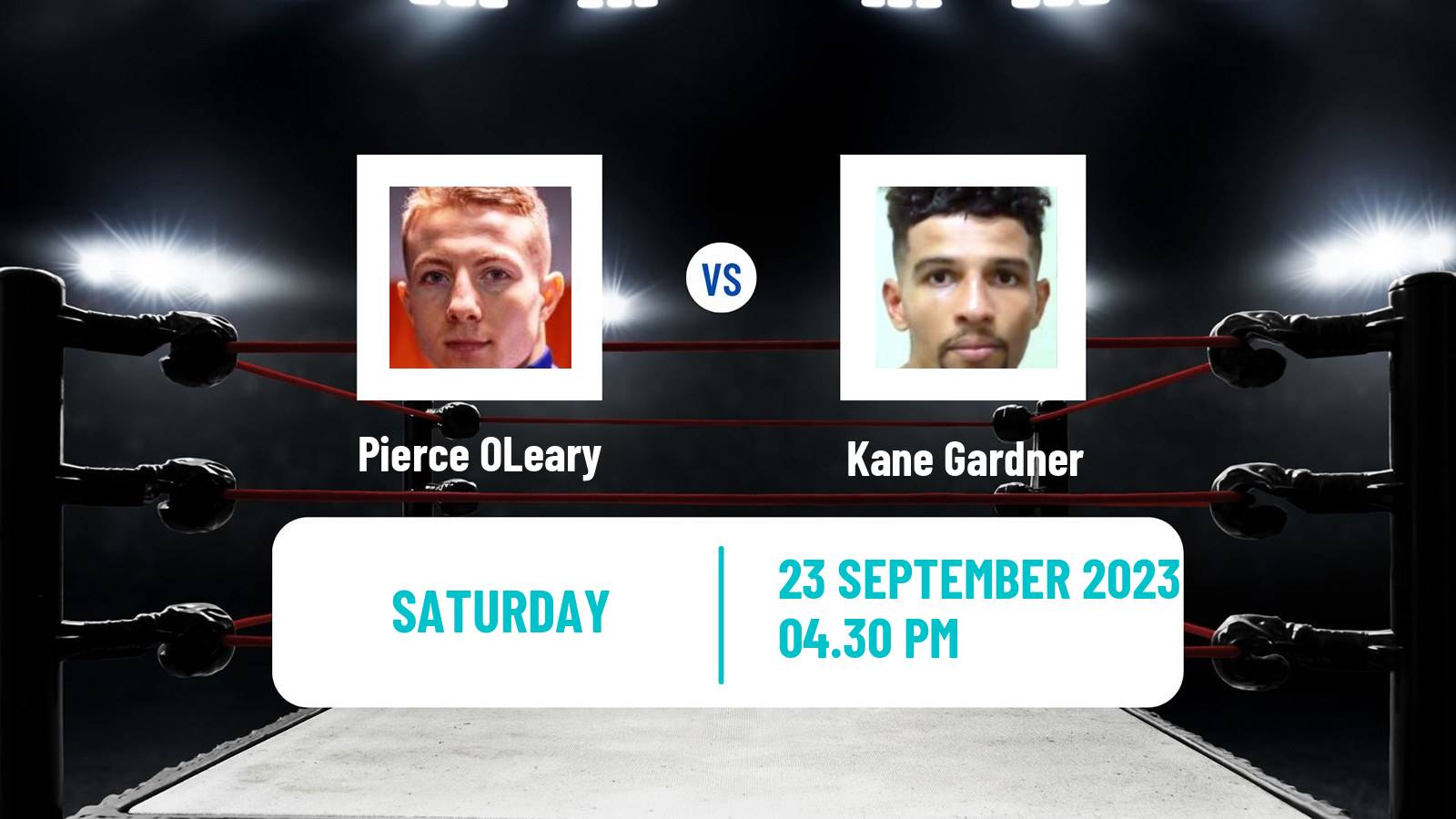 Boxing Super Lightweight WBC International Title Men Pierce OLeary - Kane Gardner