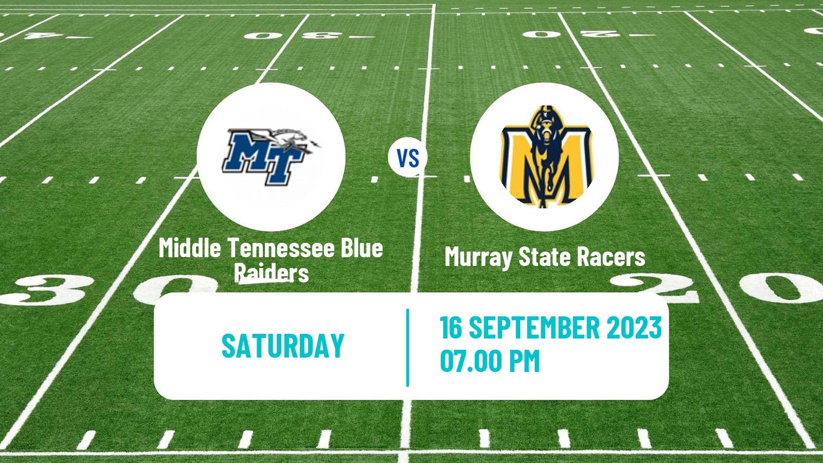 American football NCAA College Football Middle Tennessee Blue Raiders - Murray State Racers