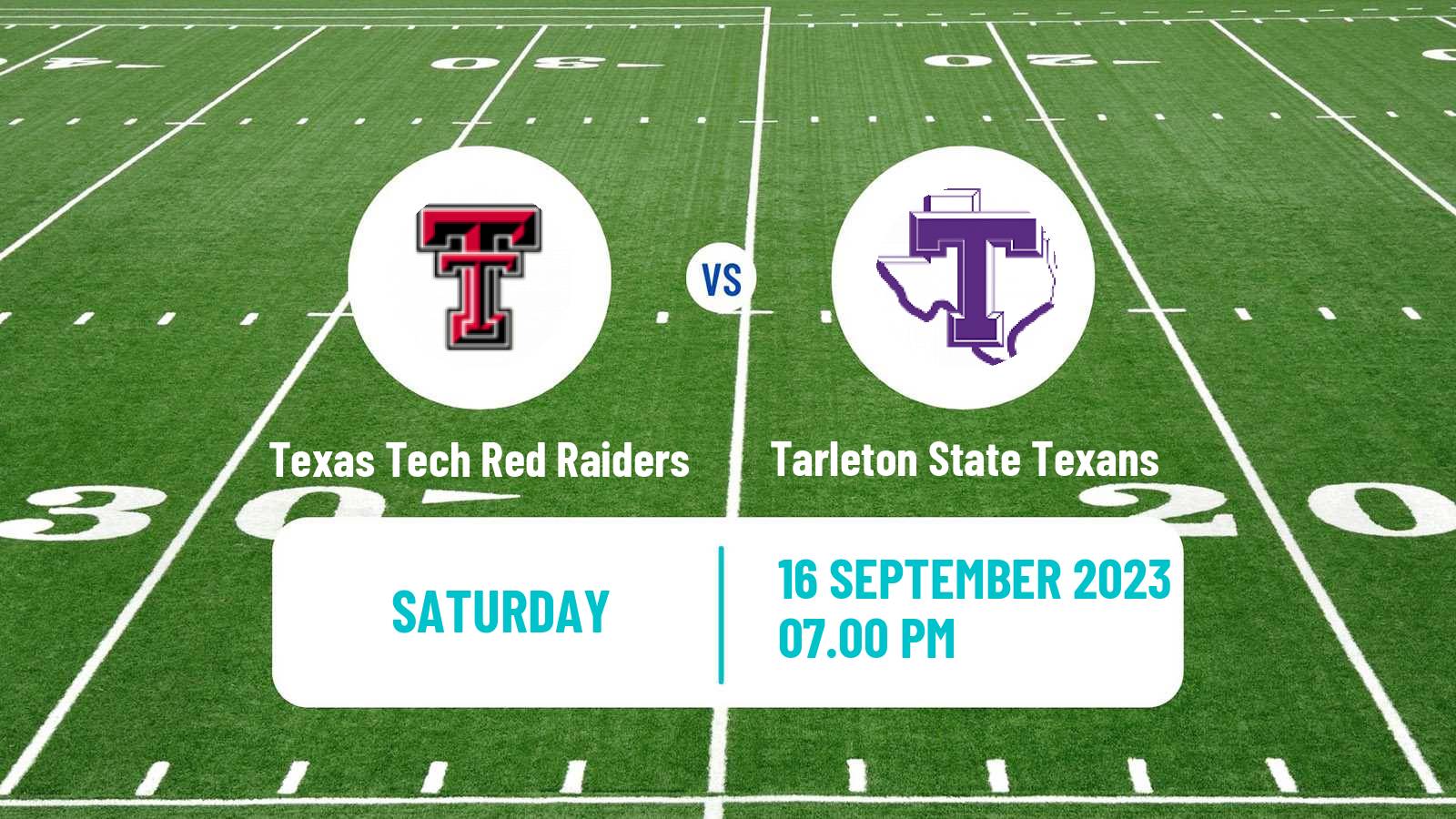 American football NCAA College Football Texas Tech Red Raiders - Tarleton State Texans